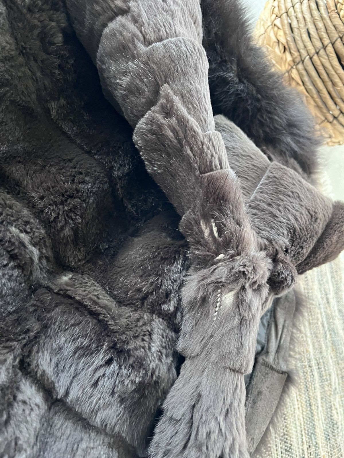 Japanese Brand Vintage Lynx Fur Coat Avantgarde Y2K Dark Grey Green Tint Size M / US 6-8 / IT 42-44 - 23 Thumbnail
