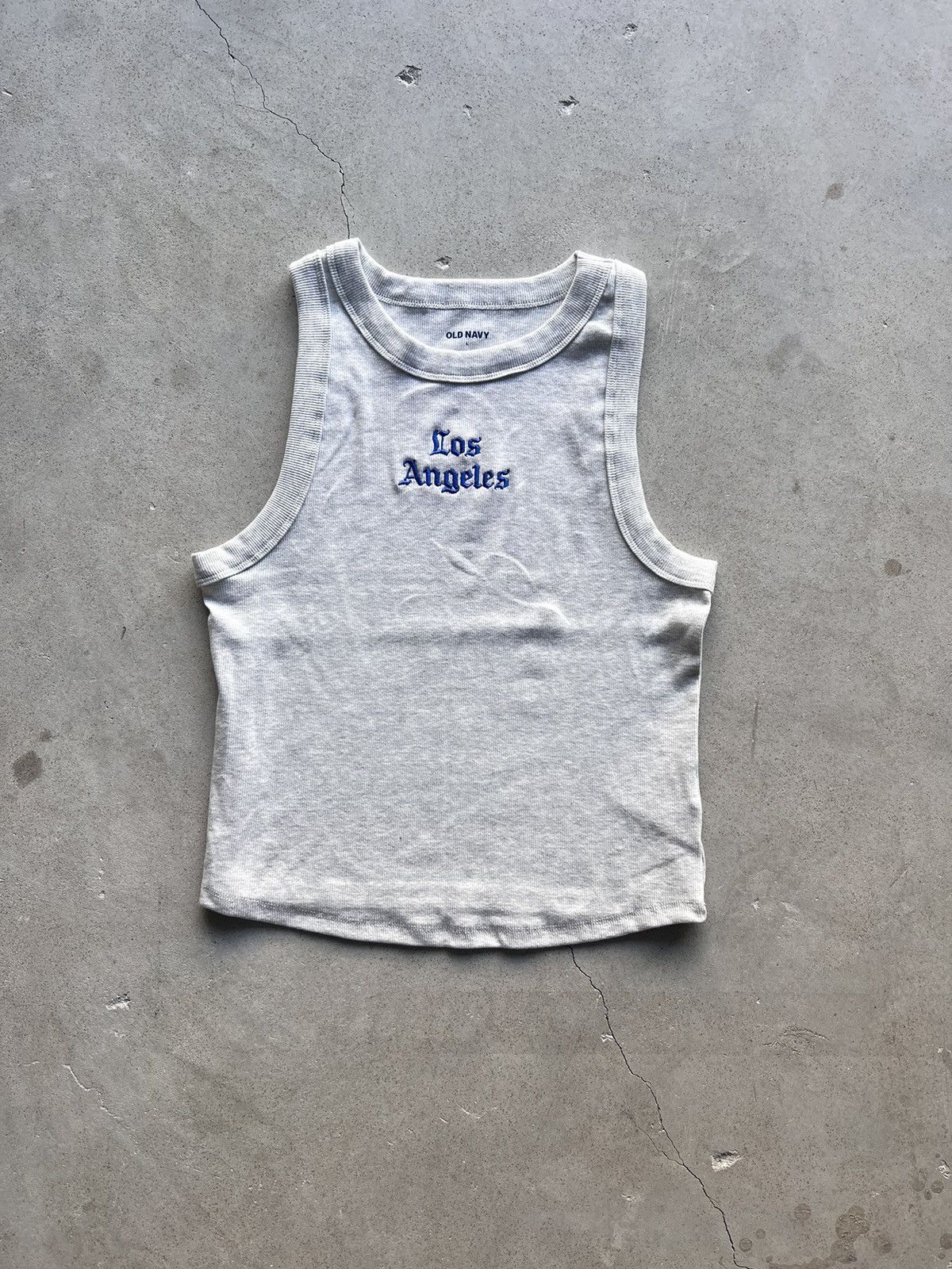 MLB LA los angeles Tank too Gray Embroidered Size XL / US 12-14 / IT 48-50 - 4 Thumbnail
