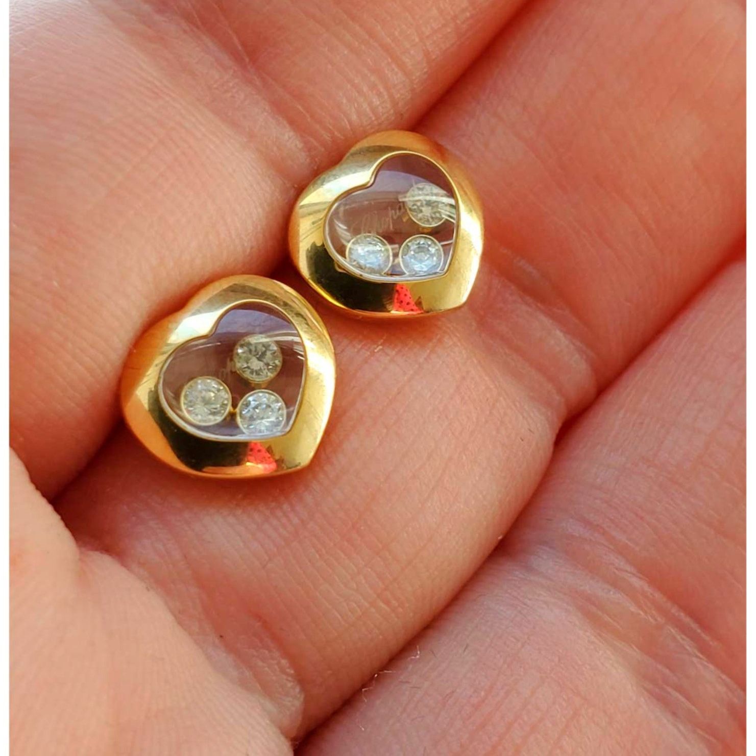 Chopard Chopard Happy Diamonds Heart Stud Earrings 18K Yellow Gold Size ONE SIZE - 9 Thumbnail