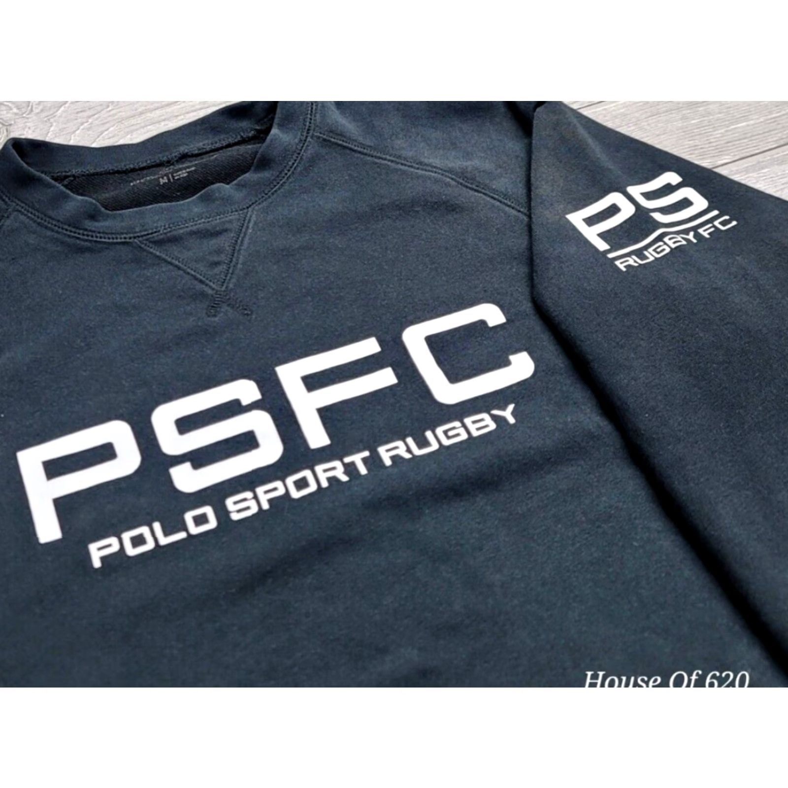 Vintage Polo Sport Ralph Lauren Black White Rugby Crewneck Men M Performance Sweatshirt Size US M / EU 48-50 / 2 - 6 Thumbnail