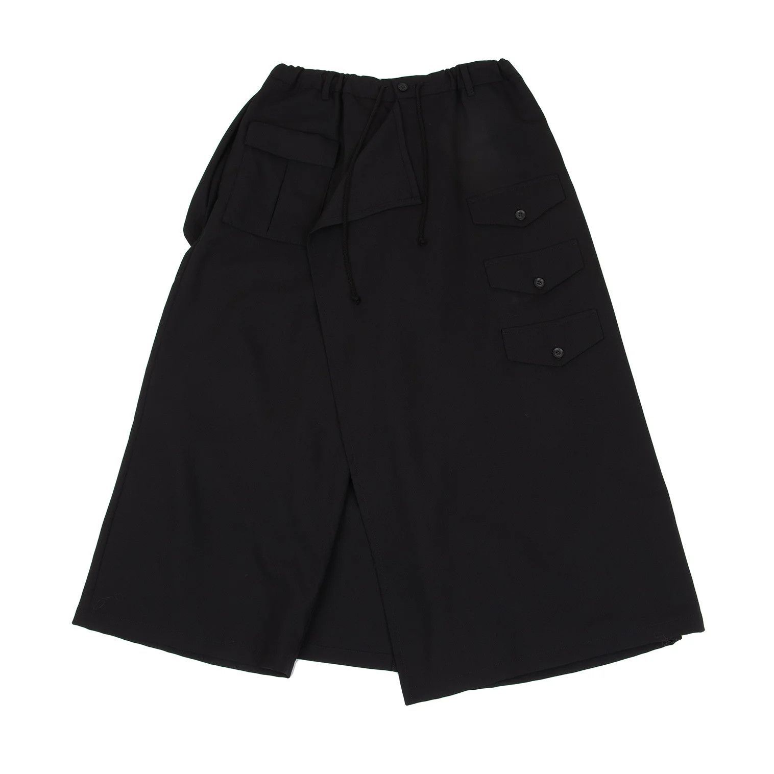 Yohji Yamamoto Yohji Yamamoto Wool Flap Pocket Wrap Pants Black Size US 30 / EU 46 - 1 Thumbnail