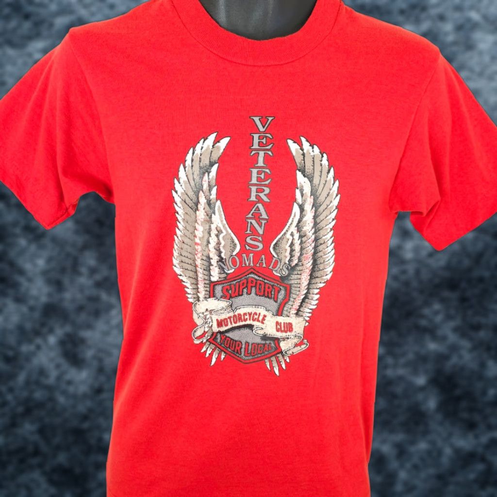 Vintage VINTAGE POW MIA T Shirt Mens Size Small Red 80s Veterans Motorcycle Club USA Shirt Mens S Red 80s 90s Biker Motorcycle Nomads Made In USA Size US S / EU 44-46 / 1 - 1 Thumbnail