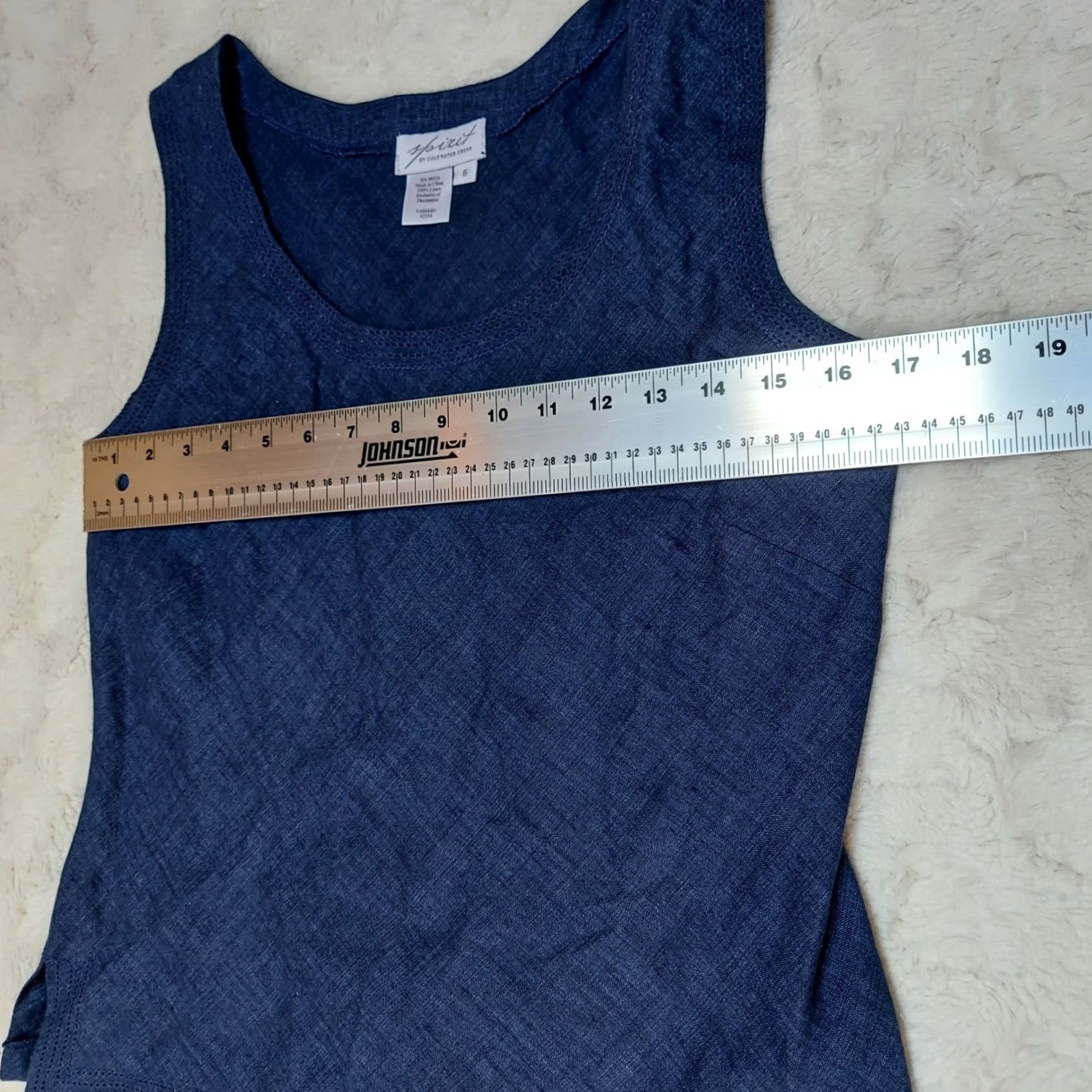 Coldwater Creek Coldwater Creek Spirit Women Scoop Neck Linen Tank Top Size 6 Blue Sleeveless Size M / US 6-8 / IT 42-44 - 5 Thumbnail