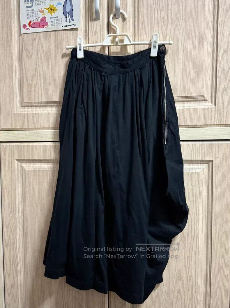 Comme des Garcons Comme Des Garcons size M Black Asymmetric Zip Skirt Size 22" - 1 Thumbnail