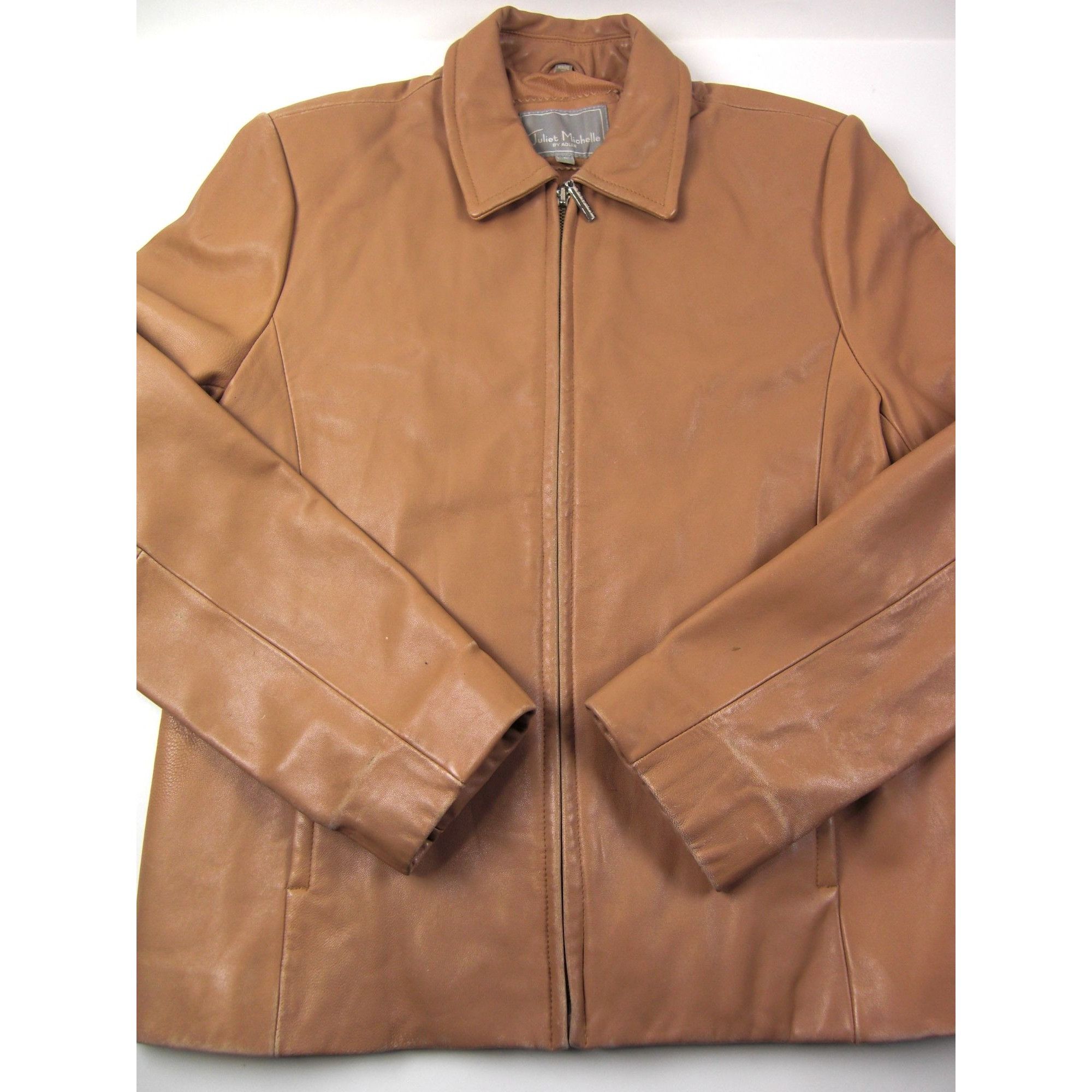 Other Juliet Michelle Women's Soft Lamb Skin L Brown Mustard Leath Size L / US 10 / IT 46 - 1 Thumbnail