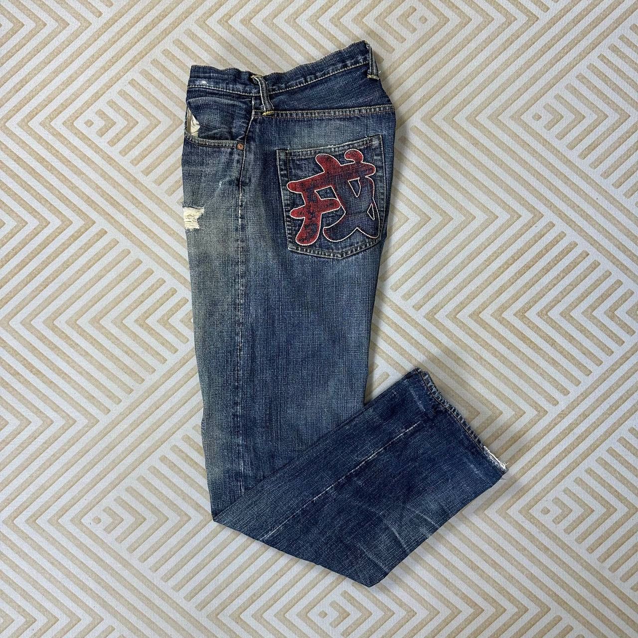 Evisu × Japanese Brand Distressed Carft & Co Yamani Jeans (waist 29-30) Evisu Style Size US 30 / EU 46 - 3 Thumbnail