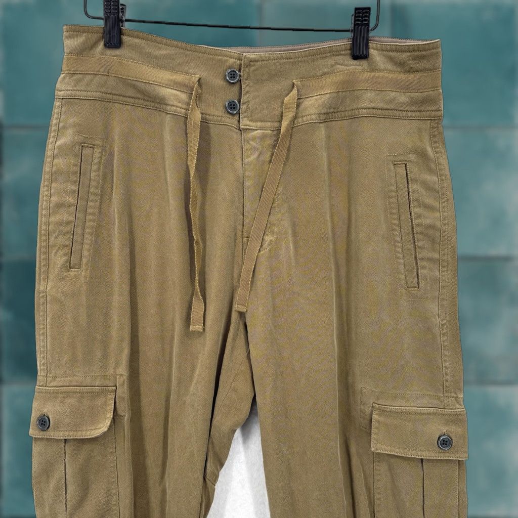 Vintage Sundance Cargo Pants Womens 8 Brown Lyocell Viscose Cuffed Drawstring Joggers Size 30" / US 8 / IT 44 - 1 Thumbnail