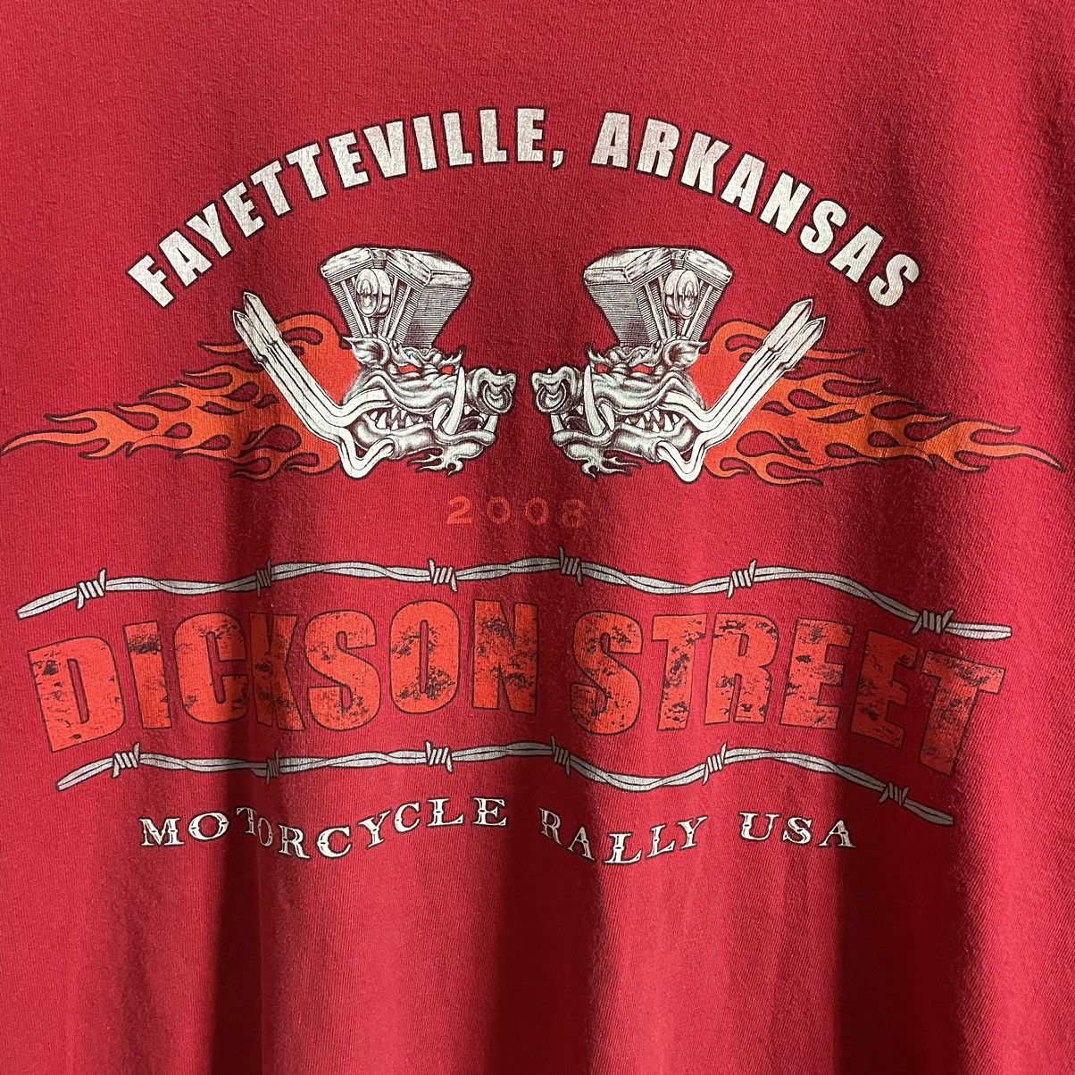 Vintage Vintage Y2K Dickson Street Motorcycle Rally Usa Tshit Size US XL / EU 56 / 4 - 3 Thumbnail
