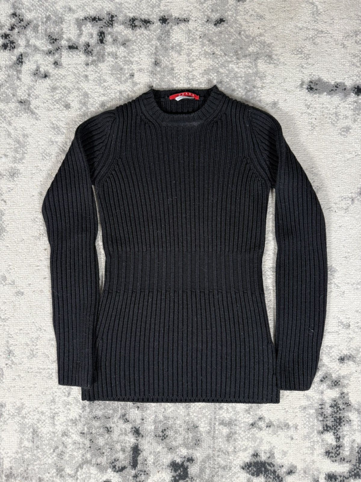Prada Prada Ribbed Knit Wool Woman's Sweater Size XS / US 0-2 / IT 36-38 - 3 Thumbnail