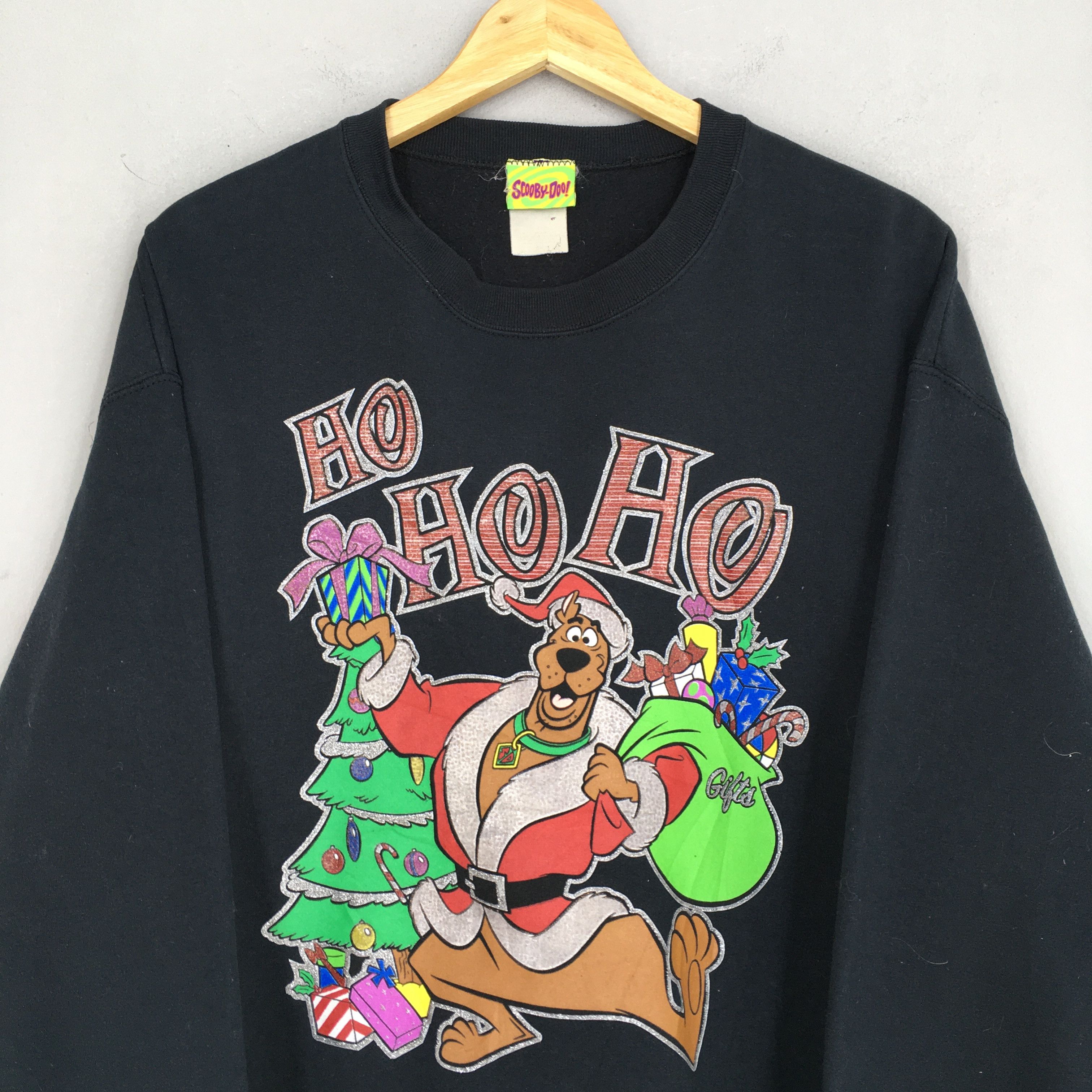 Vintage Scooby-Doo! Scary Movies Christmas Black Sweatshirt XL Size US XL / EU 56 / 4 - 2 Thumbnail
