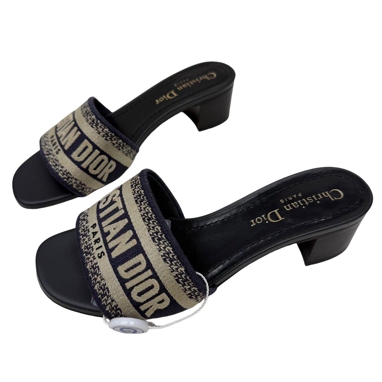 Dior Dior Embroidered Dway Mules Size 34.5 Size US 4.5 / IT 34.5 - 1 Thumbnail