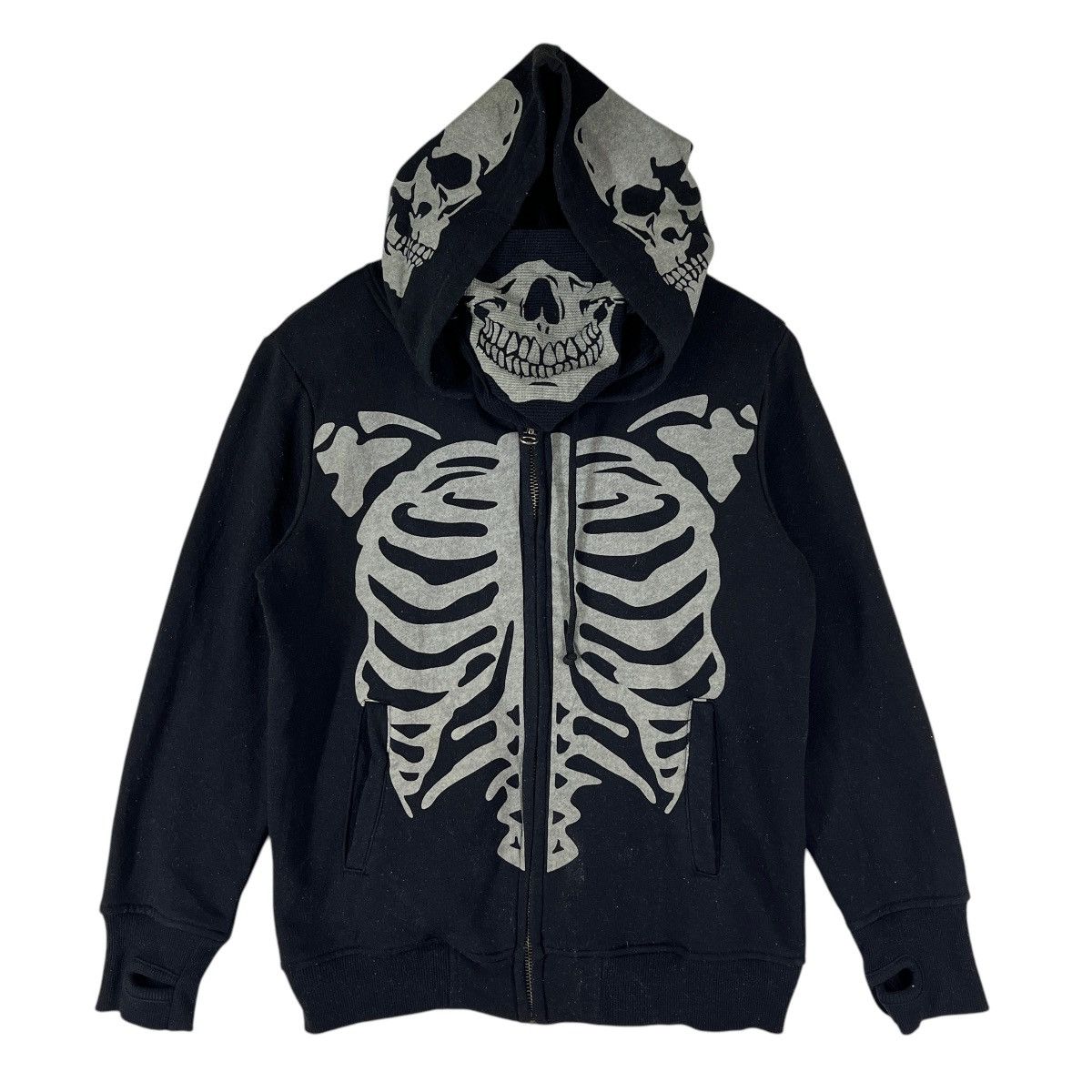 Japanese Brand 🔥 ESTILO SKELETON SKULL ZIP UP HOODIES Size US M / EU 48-50 / 2 - 2 Thumbnail