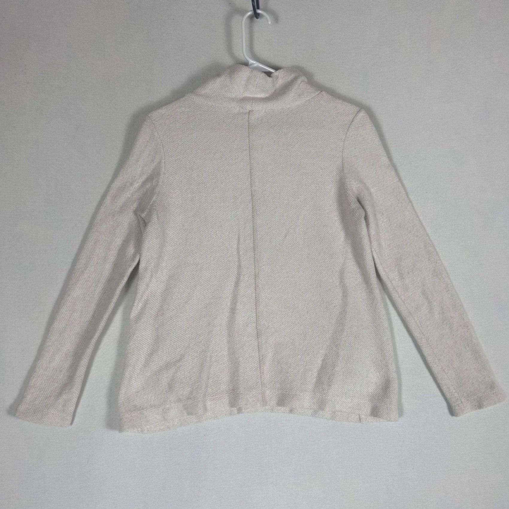 J.Crew J.Crew Mercantile Womens Long Sleeve Knit Sweater XS White Mock Neck Pullover Casual Knit Size XS / US 0-2 / IT 36-38 - 6 Thumbnail