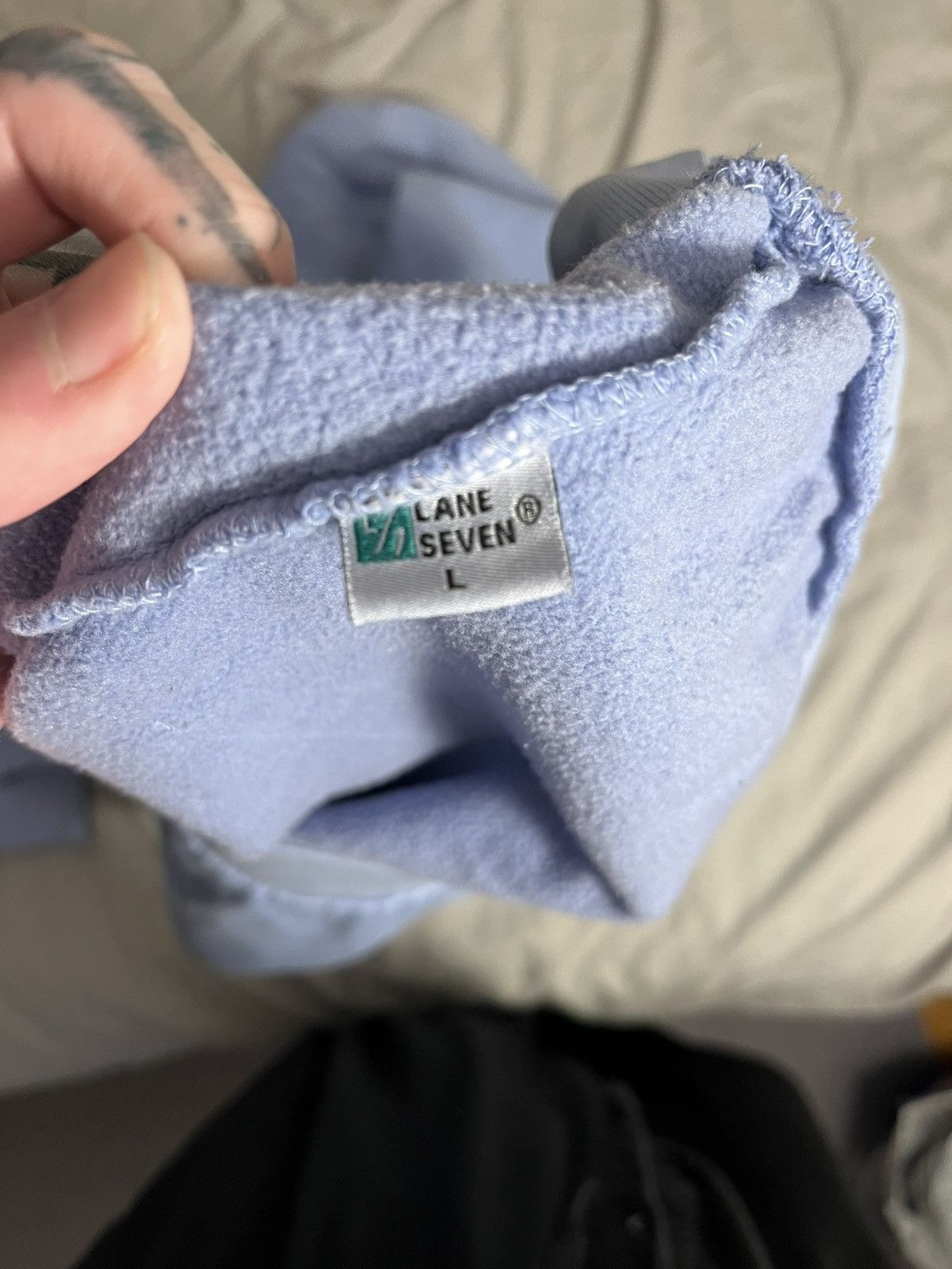 Other Light blue hoodie blank lane seven Size US L / EU 52-54 / 3 - 3 Thumbnail