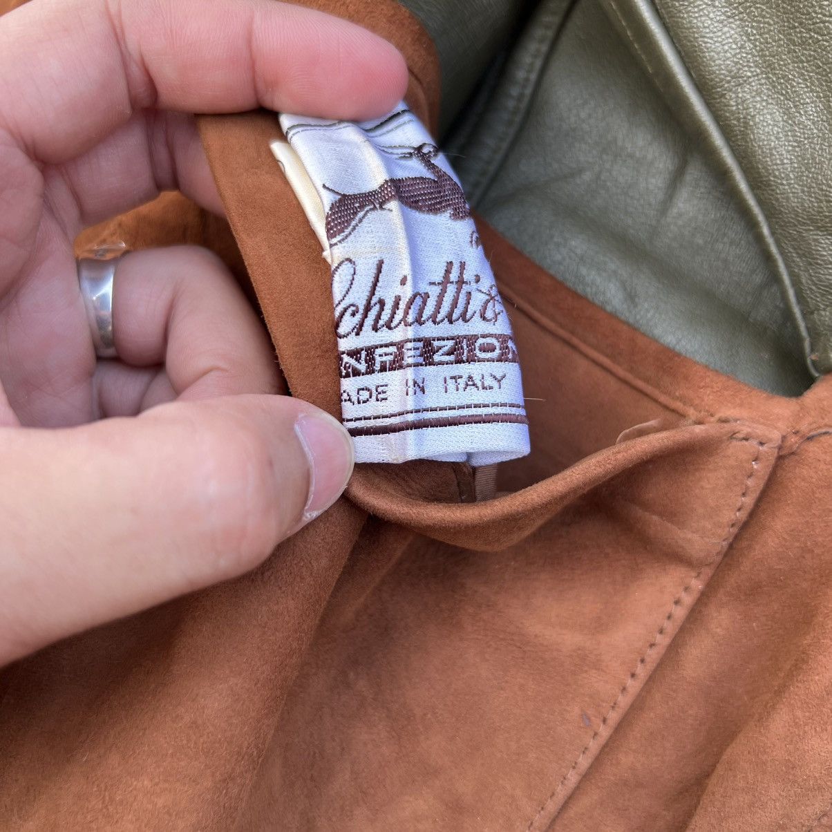Vintage 70s Schiatti Deer Leather Reversible Jacket Size US M / EU 48-50 / 2 - 10 Thumbnail