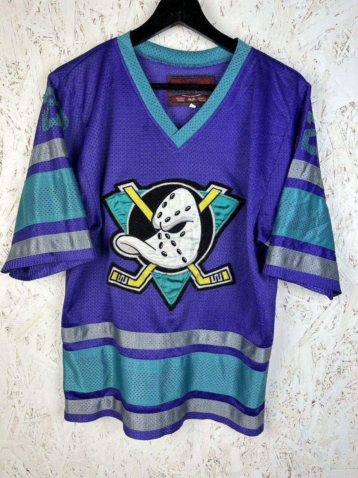 NHL 90s Anaheim Mighty Ducks NHL Hockey Retro Jersey Vintage Size US S / EU 44-46 / 1 - 1 Thumbnail