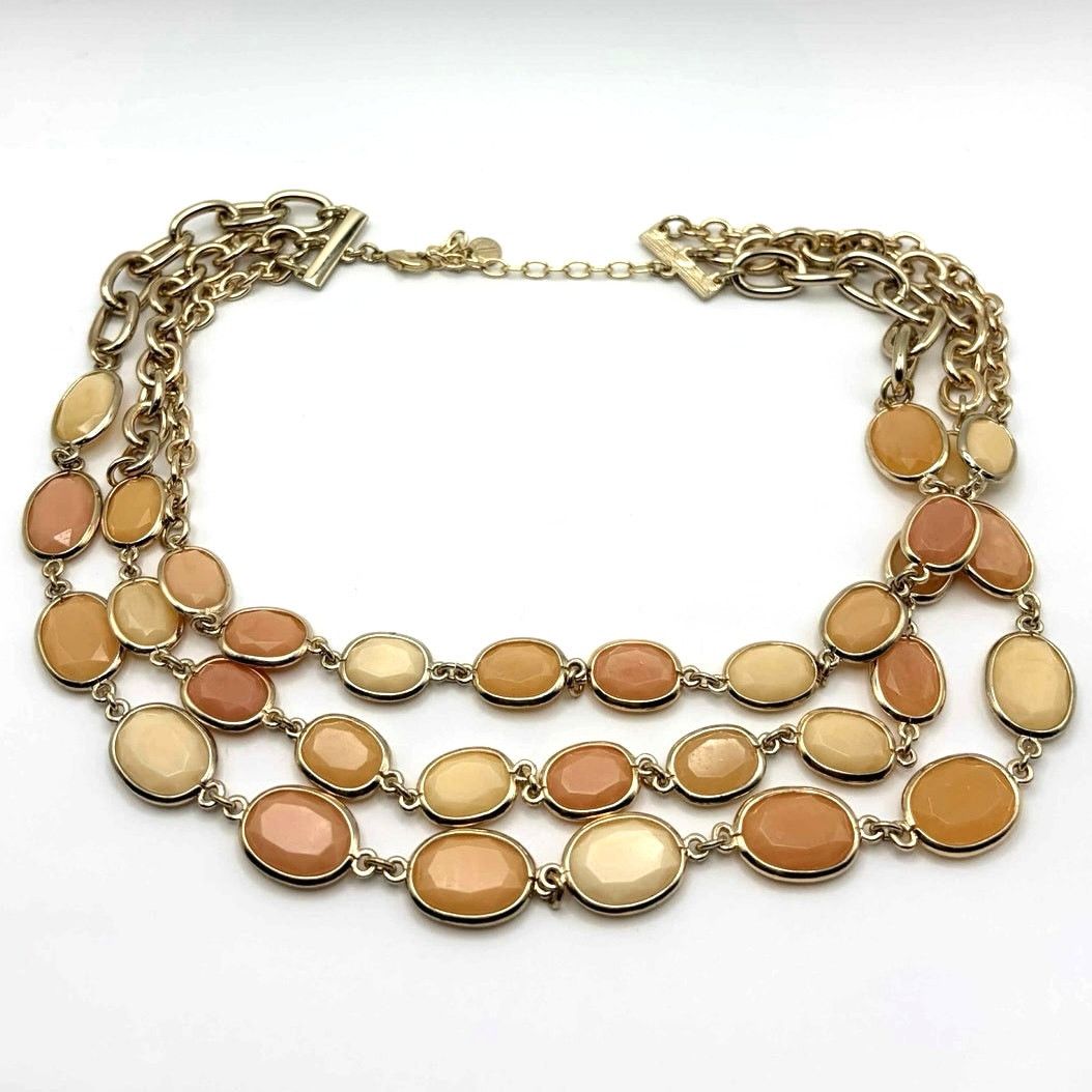 Other Gold & Tan Layered Necklace Size ONE SIZE - 2 Thumbnail