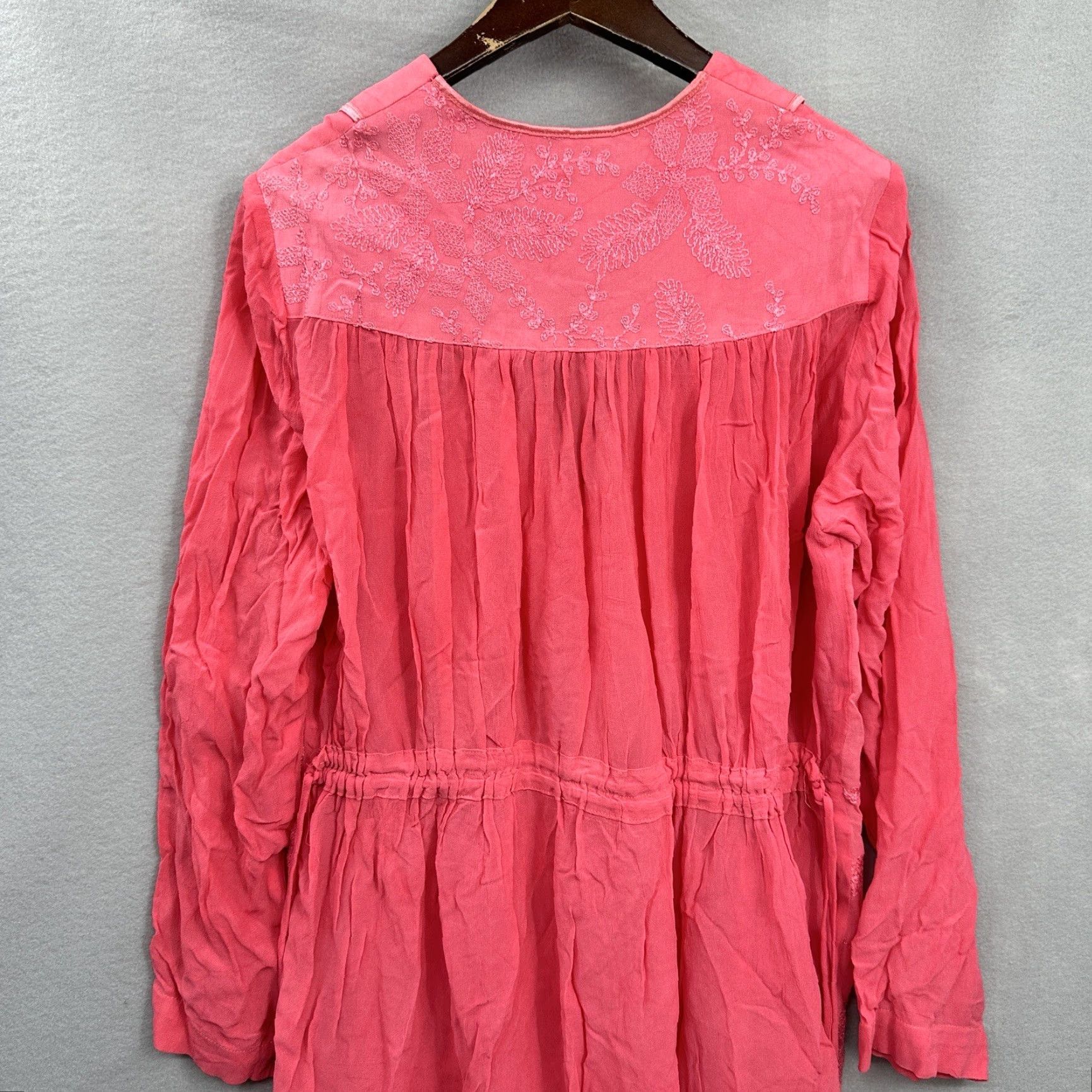 Vintage VINTAGE Dorothy Schoelen Shirt Womens L Pink 90s Vintage Boho Kimono Embroidered Y2K Platinum By Dorothy Schoelen Artsy Jacket Quiet Luxury Size L / US 10 / IT 46 - 6 Thumbnail