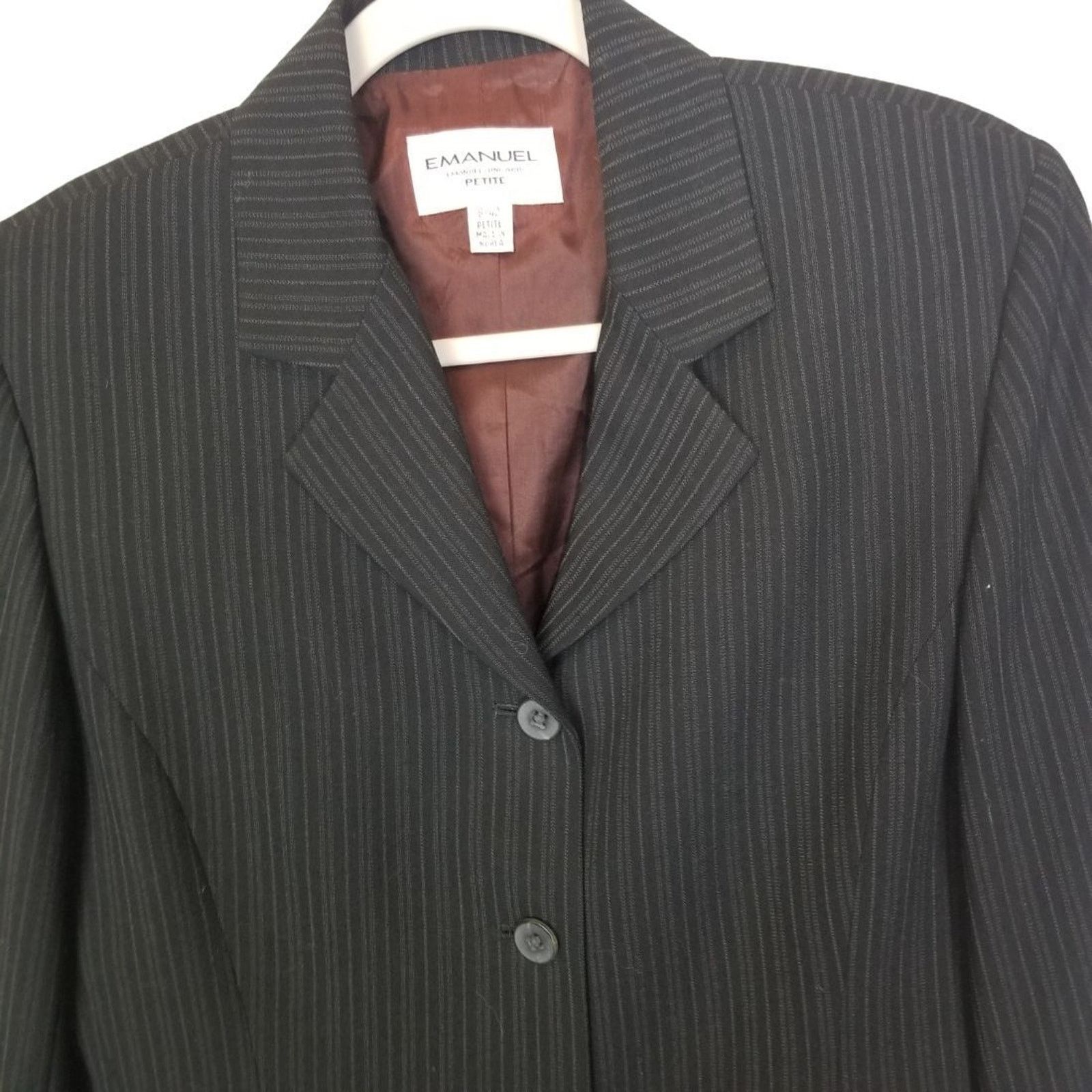 Emanuel Ungaro Vintage Emanuel Ungaro Womens Wool Blazer Striped 8P Career Size M / US 6-8 / IT 42-44 - 2 Thumbnail