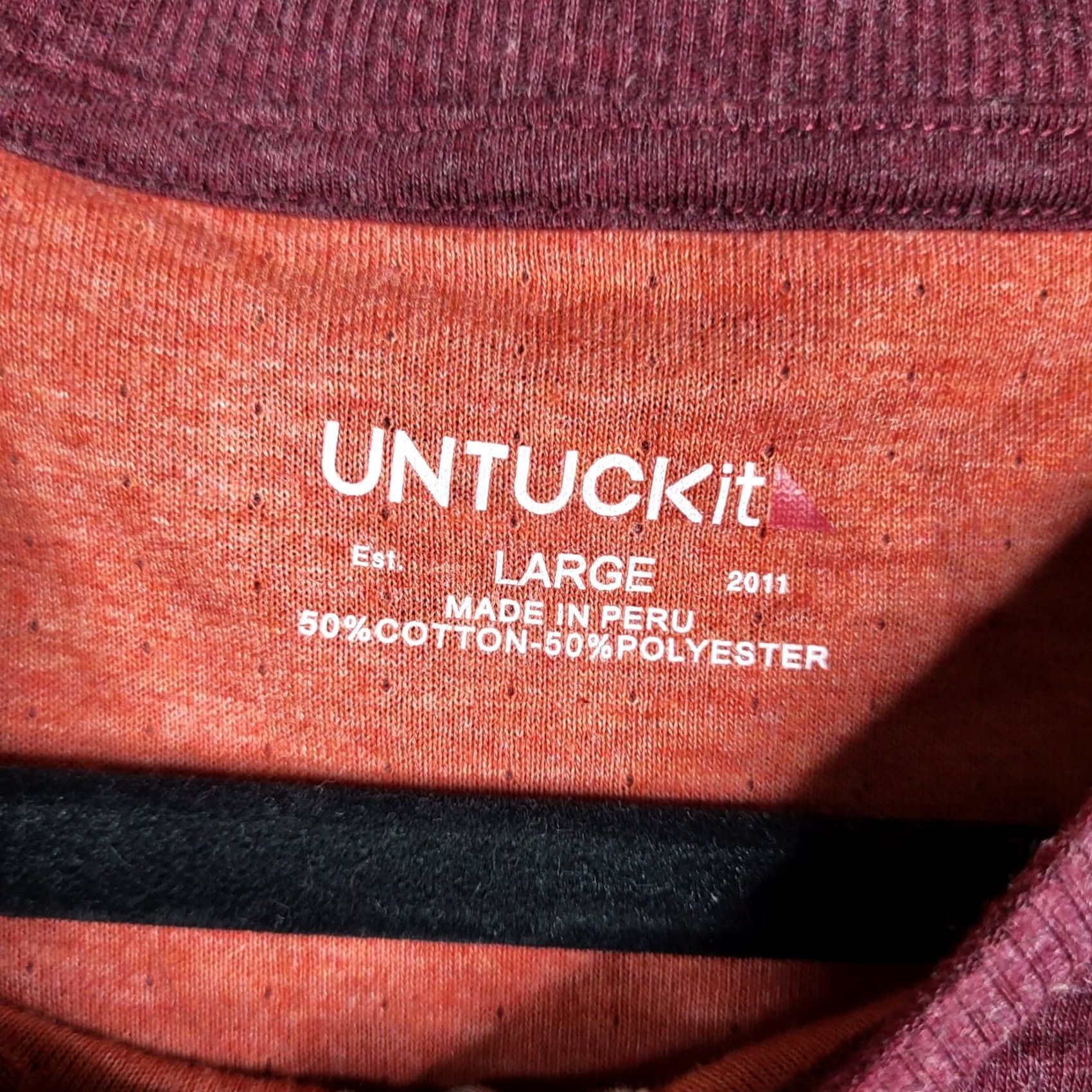 UNTUCKit - "UNTUCKIT Maroon Long sleeve Henley Top" - directly reflects the item and brand Size US L / EU 52-54 / 3 - 7 Thumbnail