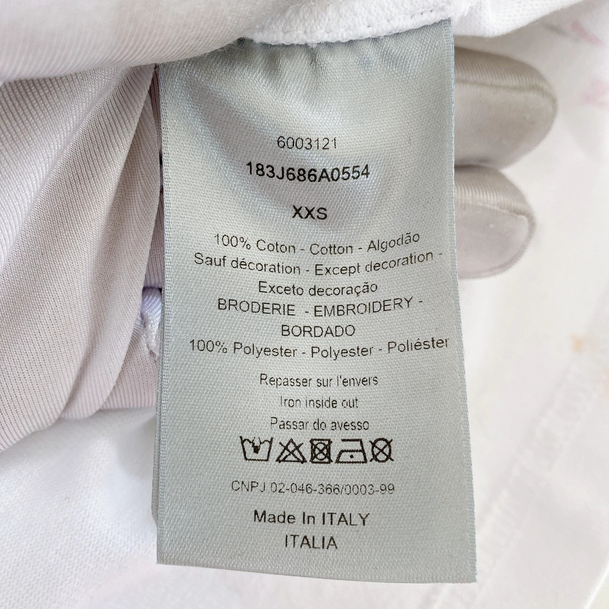 Dior Dior White Graffiti T-Shirt XXS 0569 Size US XXS / EU 40 - 8 Thumbnail
