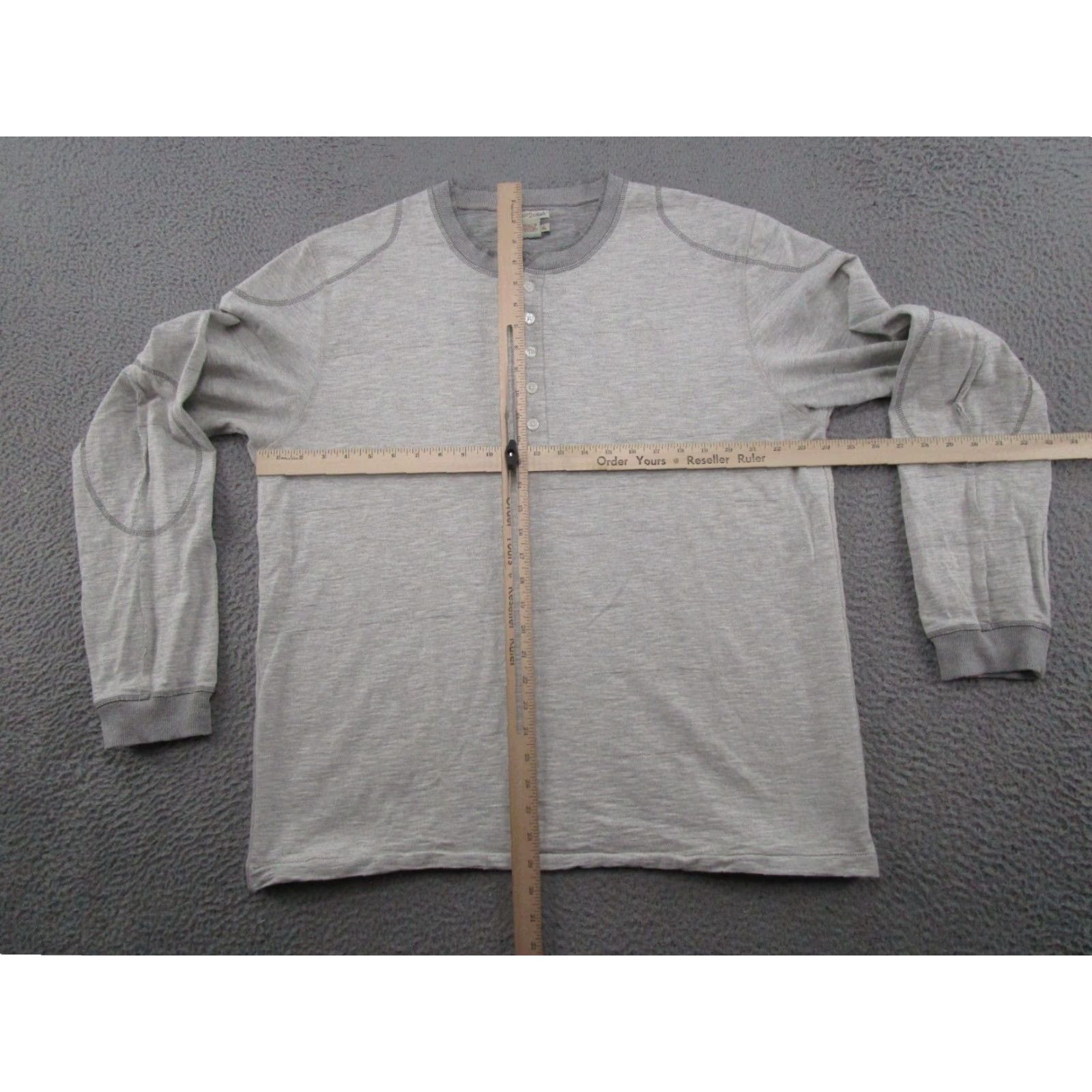 Carbon2Cobalt VINTAGE Carbon 2 Cobalt Sweater Mens XL Gray Henley 1/4 Zip Long Sleeve Elbow Patches Size US XL / EU 56 / 4 - 3 Thumbnail
