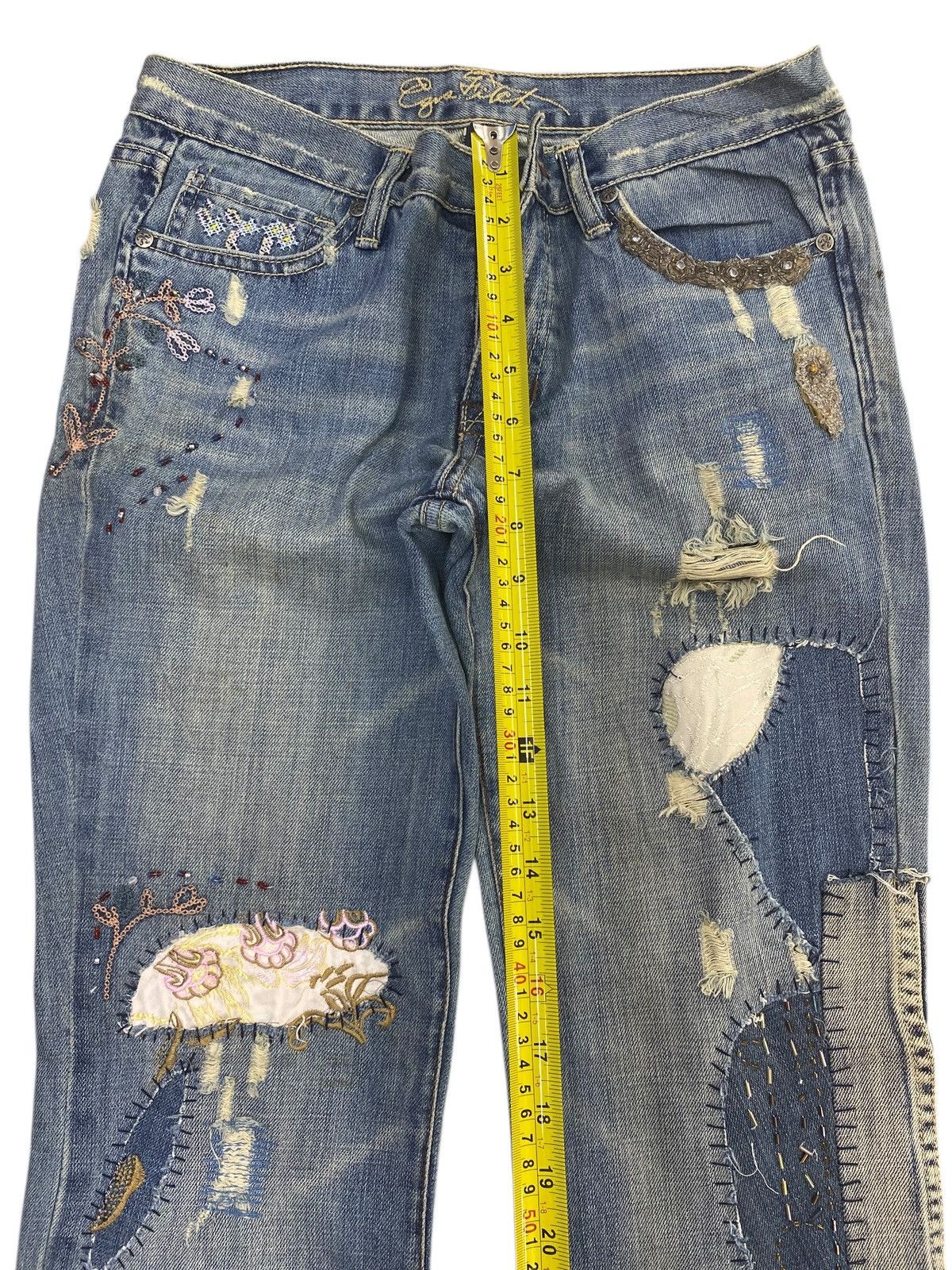 Japanese Brand Japanese Brand Patchwork Style Bootcut Jeans Size US 28 / EU 44 - 6 Thumbnail
