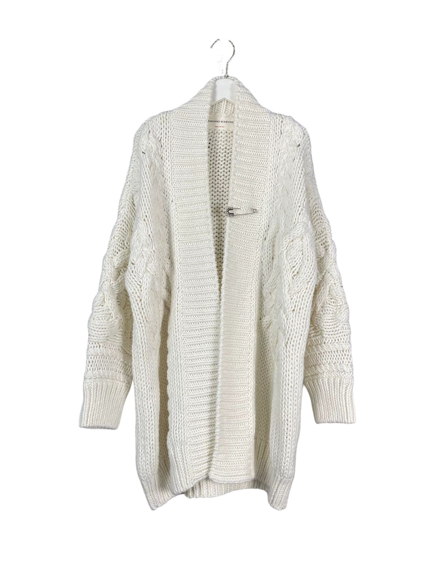 Ermanno Scervino Ermanno Scervino Rhinestone Pin Cardigan Size S Size S / US 4 / IT 40 - 1 Thumbnail