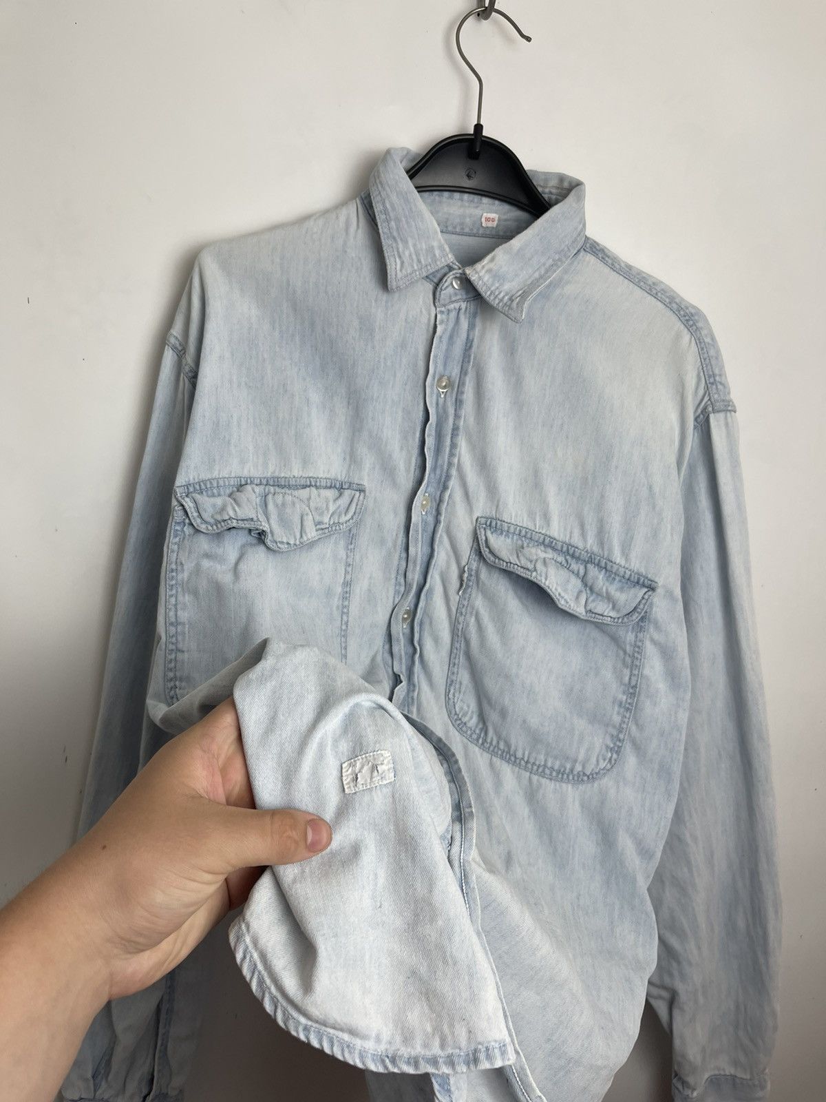 Valentino × Vintage Valentino Black Denim Jeans Shirt XL Size US L / EU 52-54 / 3 - 2 Thumbnail