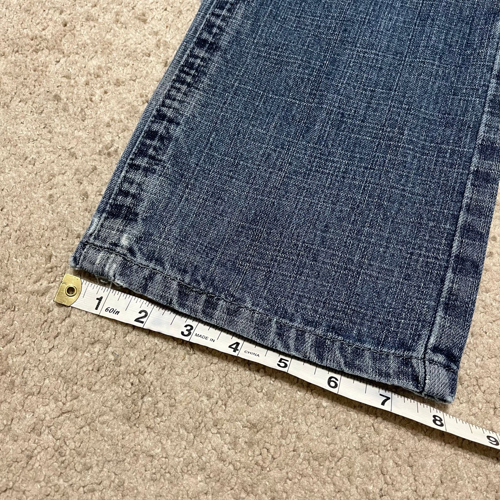 Other Y2K The Machine Skater Cross Embroidered Faded Jeans 32x31.5 Size US 32 / EU 48 - 7 Thumbnail