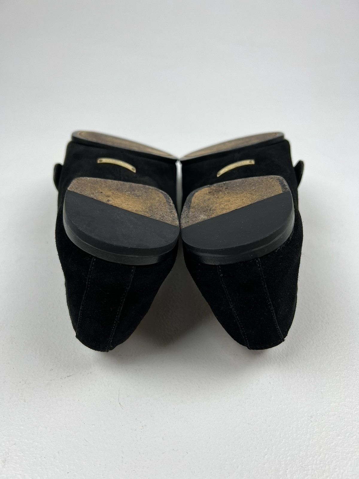 Gucci GUCCI Loafers Suede Shoes GG Buckle Web Stripe Black Men’s Size US 7.5 / EU 40-41 - 15 Thumbnail
