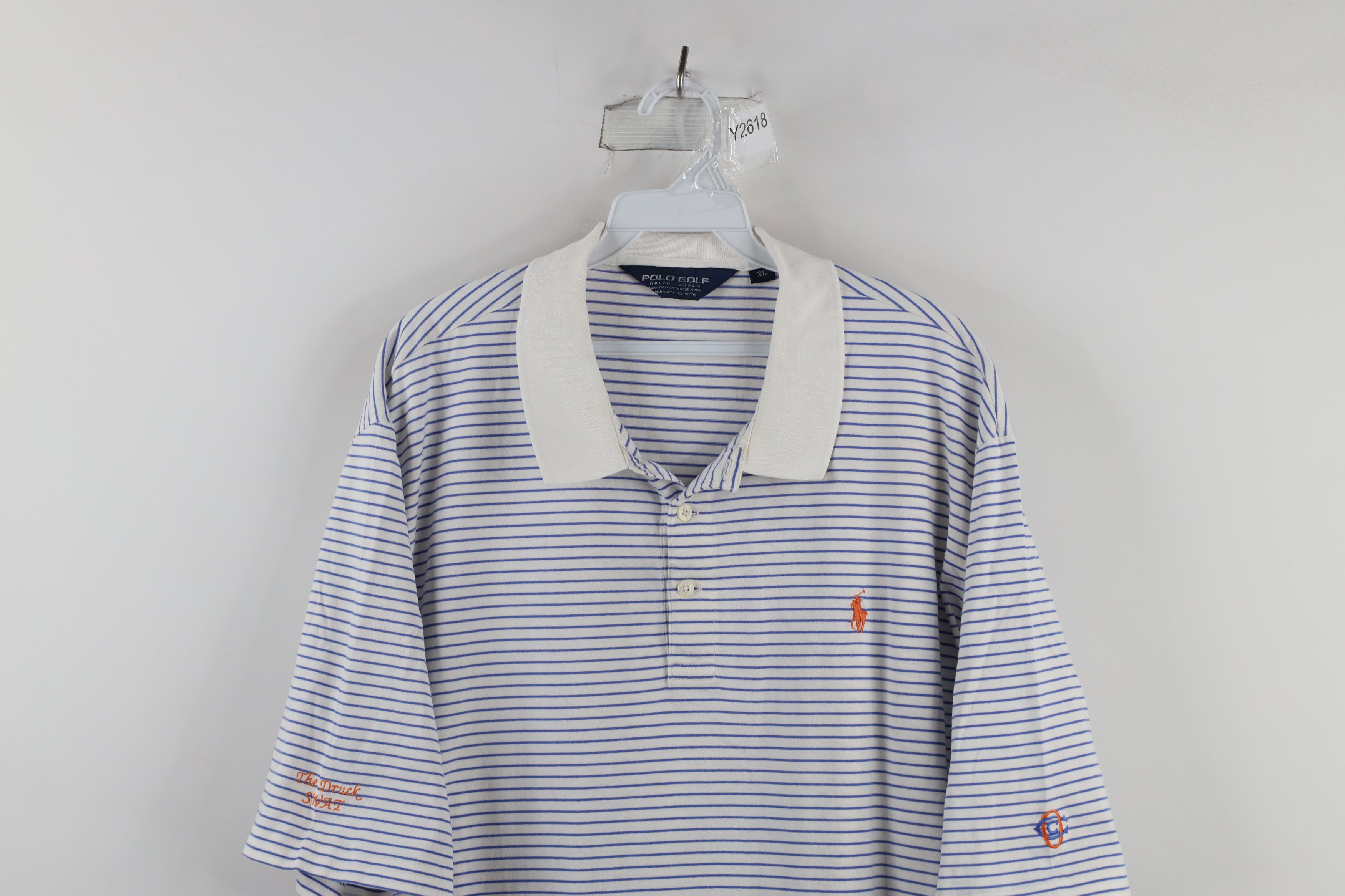 Ralph Lauren Vintage Polo Golf Ralph Lauren Striped Collared Polo Shirt Size US XL / EU 56 / 4 - 2 Thumbnail