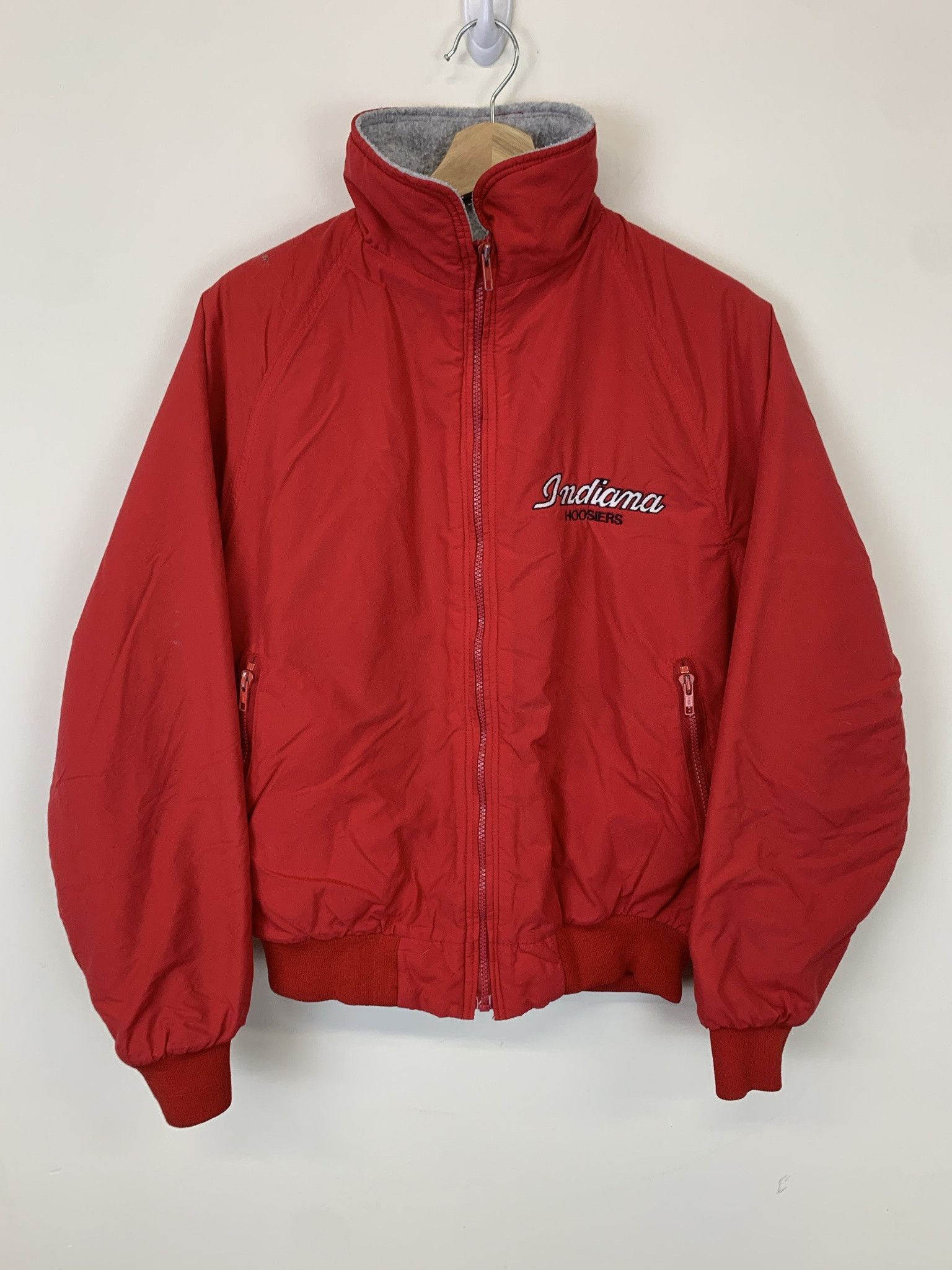 NFL × Vintage Vintage 1990s Indiana Hoosiers Fleece Lined Jackeet Size S Size US S / EU 44-46 / 1 - 1 Thumbnail