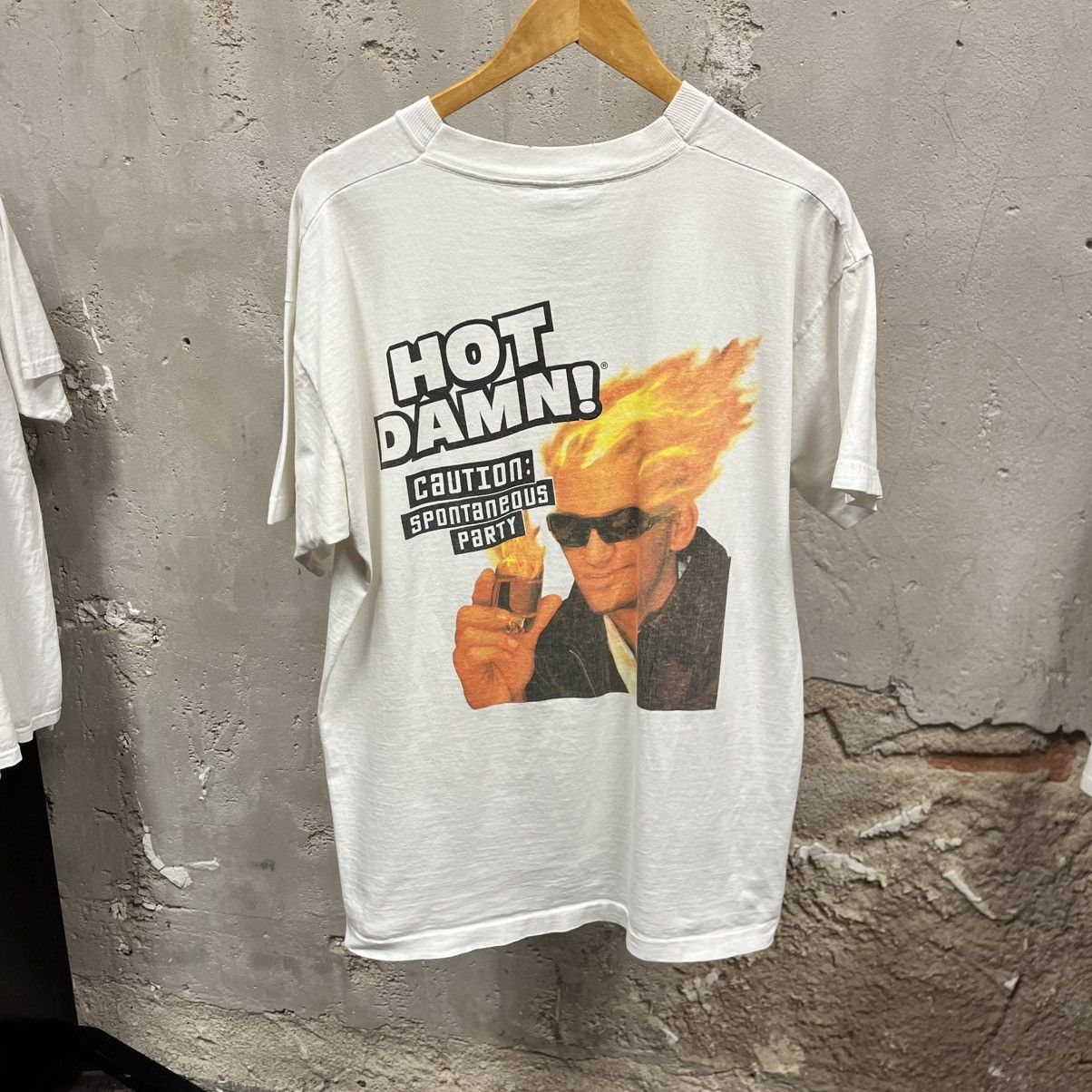 Fruit Of The Loom Vintage 90s Dekuyper Liquor Hot Damn! Spontaneous Party Tee Size US XL / EU 56 / 4 - 1 Thumbnail