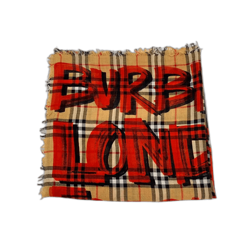 Burberry Burberry Brown Plaid Wool Fringed Scarf Size ONE SIZE - 1 Thumbnail