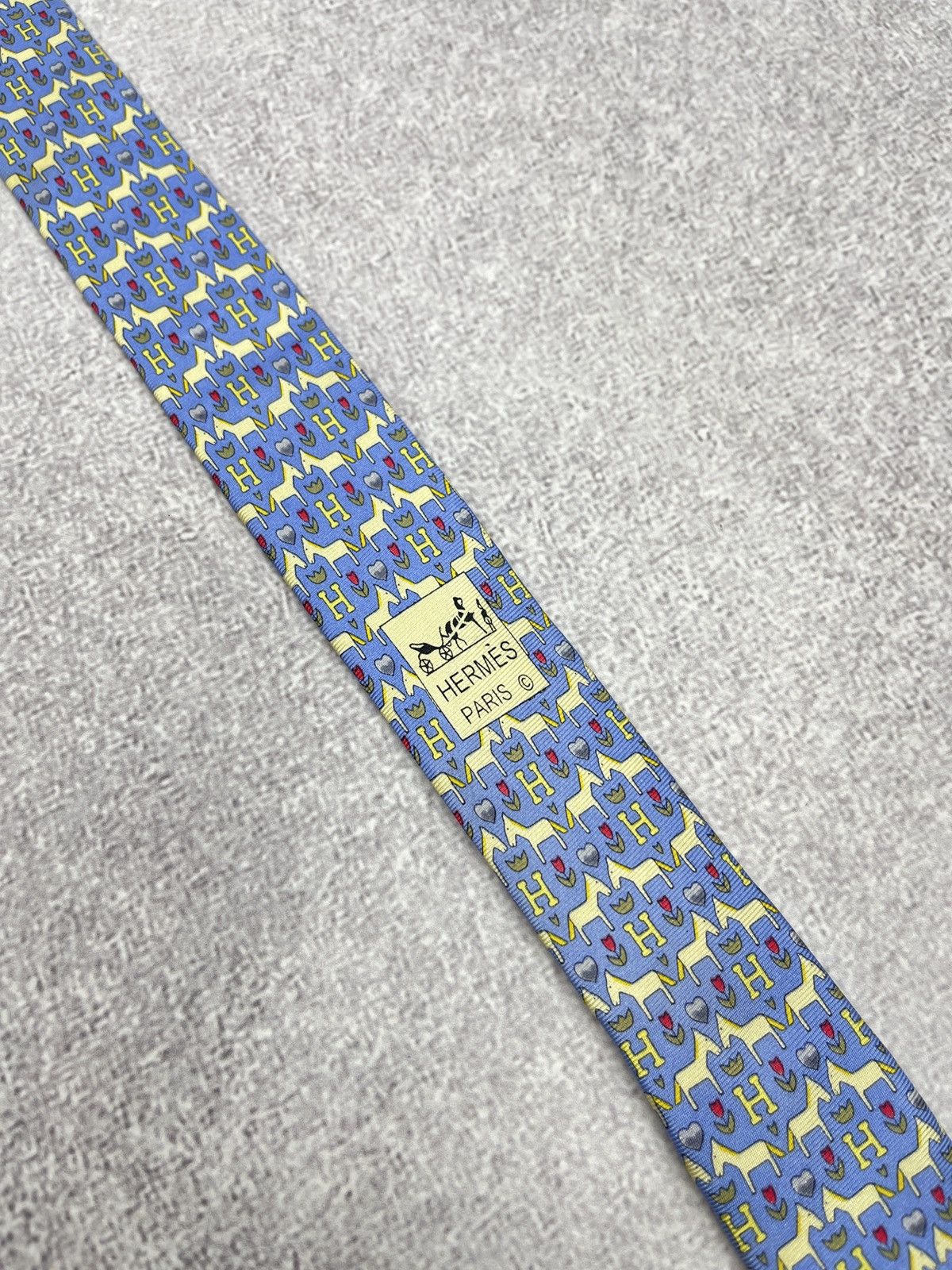 Hermes Vintage Hermes Silk Tie Monogram France Design Y2K Luxury Size ONE SIZE - 4 Thumbnail
