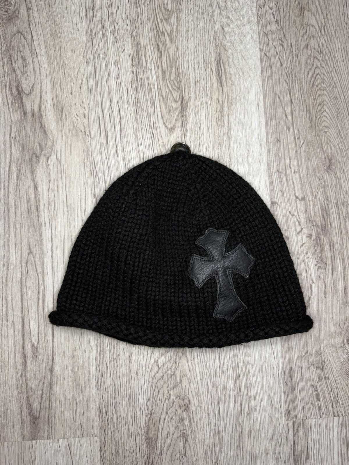 Chrome Hearts Vintage 1995 Chrome Hearts Cashmere Beanie • Silver Button Size ONE SIZE - 21 Thumbnail