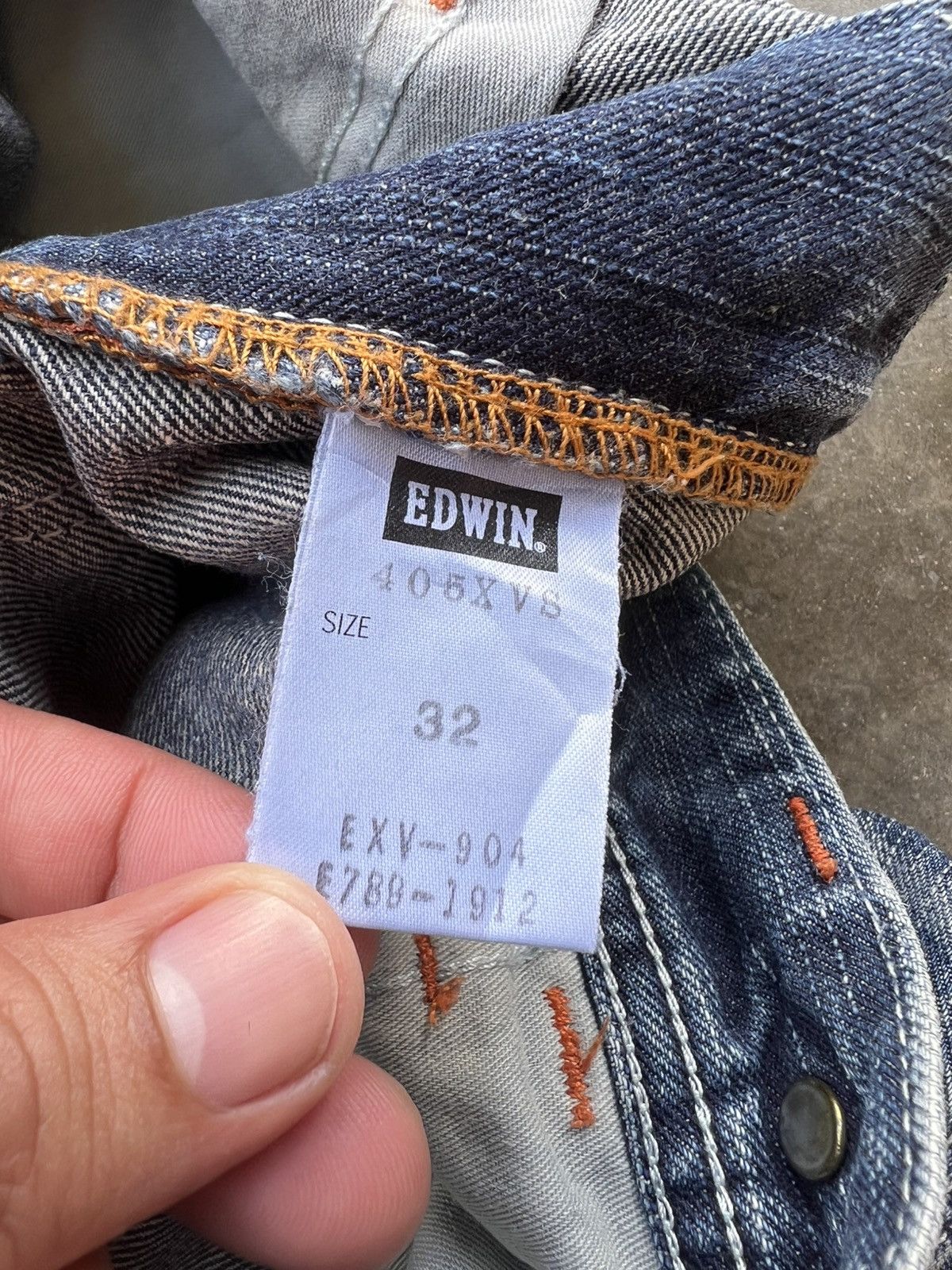 Edwin 💥Flare 💥Vintage Edwin XVS Distress Washed Jean Size US 33 - 20 Thumbnail
