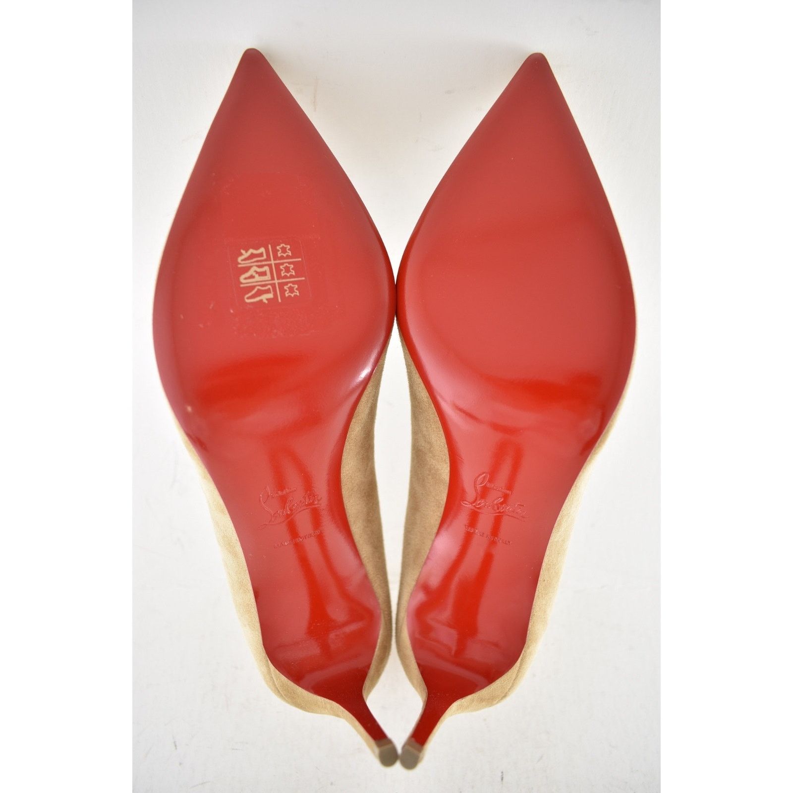 Christian Louboutin C. Louboutin Kate 85 Lionne Beige Suede Pointed Toe Pump 42 Size US 12 / IT 42 - 14 Thumbnail