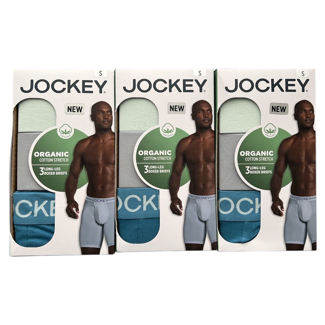 Jockey LOT 3 JOCKEY 9.5" Long Leg Boxer Brief-3 Pack, S Size ONE SIZE - 1 Thumbnail
