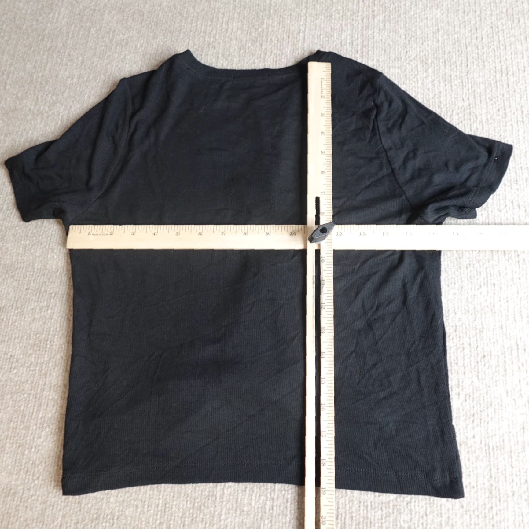 Marine Layer Marine Layer Womens Shirt Medium Black Crew Neck T-Shirt Short Sleeve Basic Knit Modal Spandex Casual Regular Black - Marketed Girls? Size M / US 6-8 / IT 42-44 - 3 Thumbnail