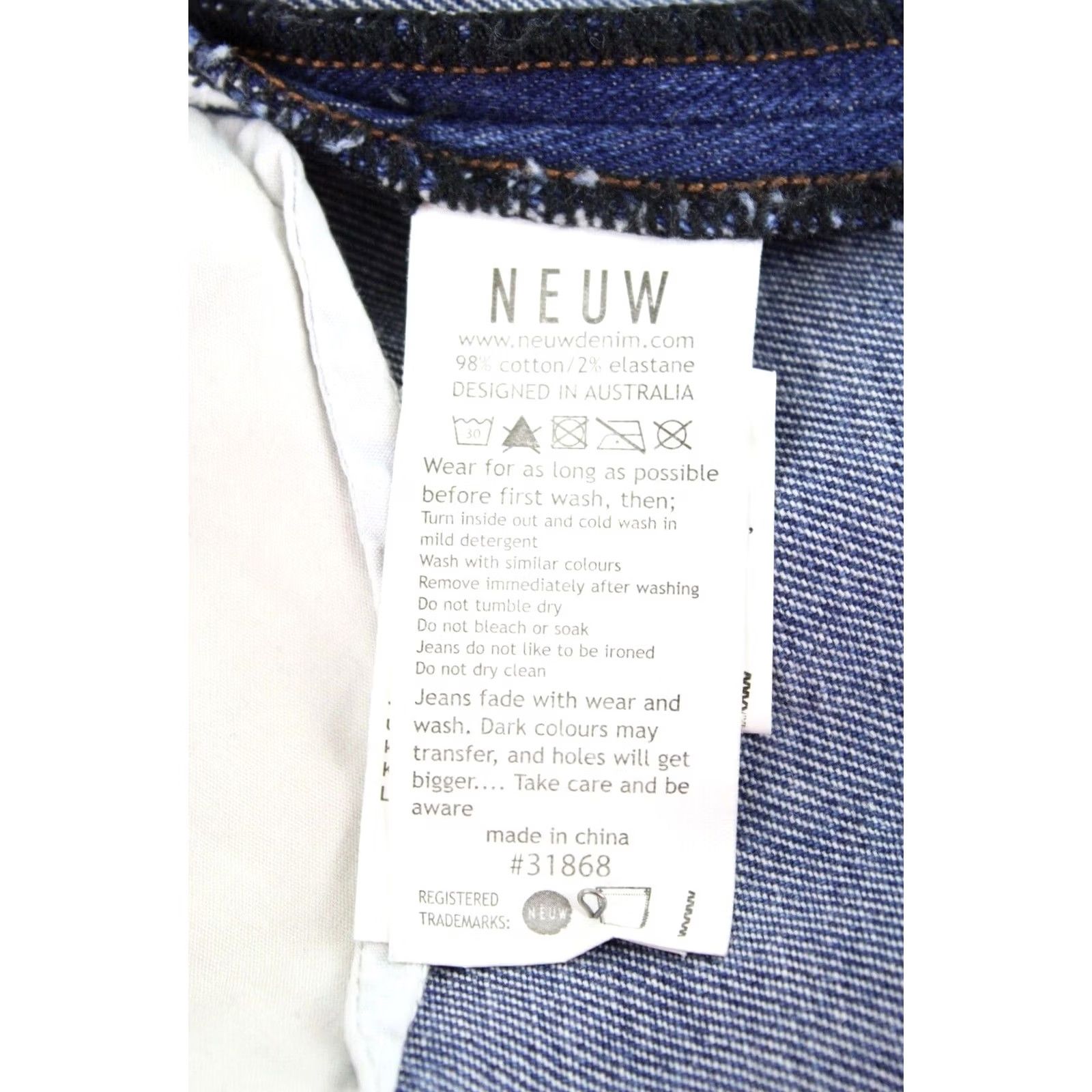 Vintage Neuw Helt Skinny Jeans Men's W33/L34 Fade Effect Whiskers Button Fly Blue Size US 33 - 6 Thumbnail