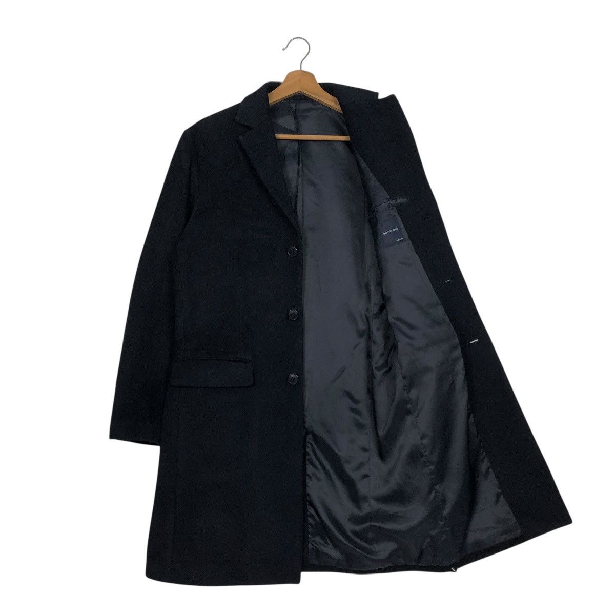 Issey Miyake 🔥RICH BLACK VINTAGE WOOL LONG JACKET SHIPS JET BLUE JAPAN Size US M / EU 48-50 / 2 - 13 Thumbnail