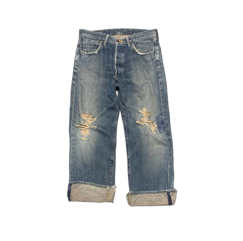 Edwin Vintage Edwin 505 Selvedge Straight Leg Jeans Distressed Size US 32 / EU 48 - 1 Thumbnail