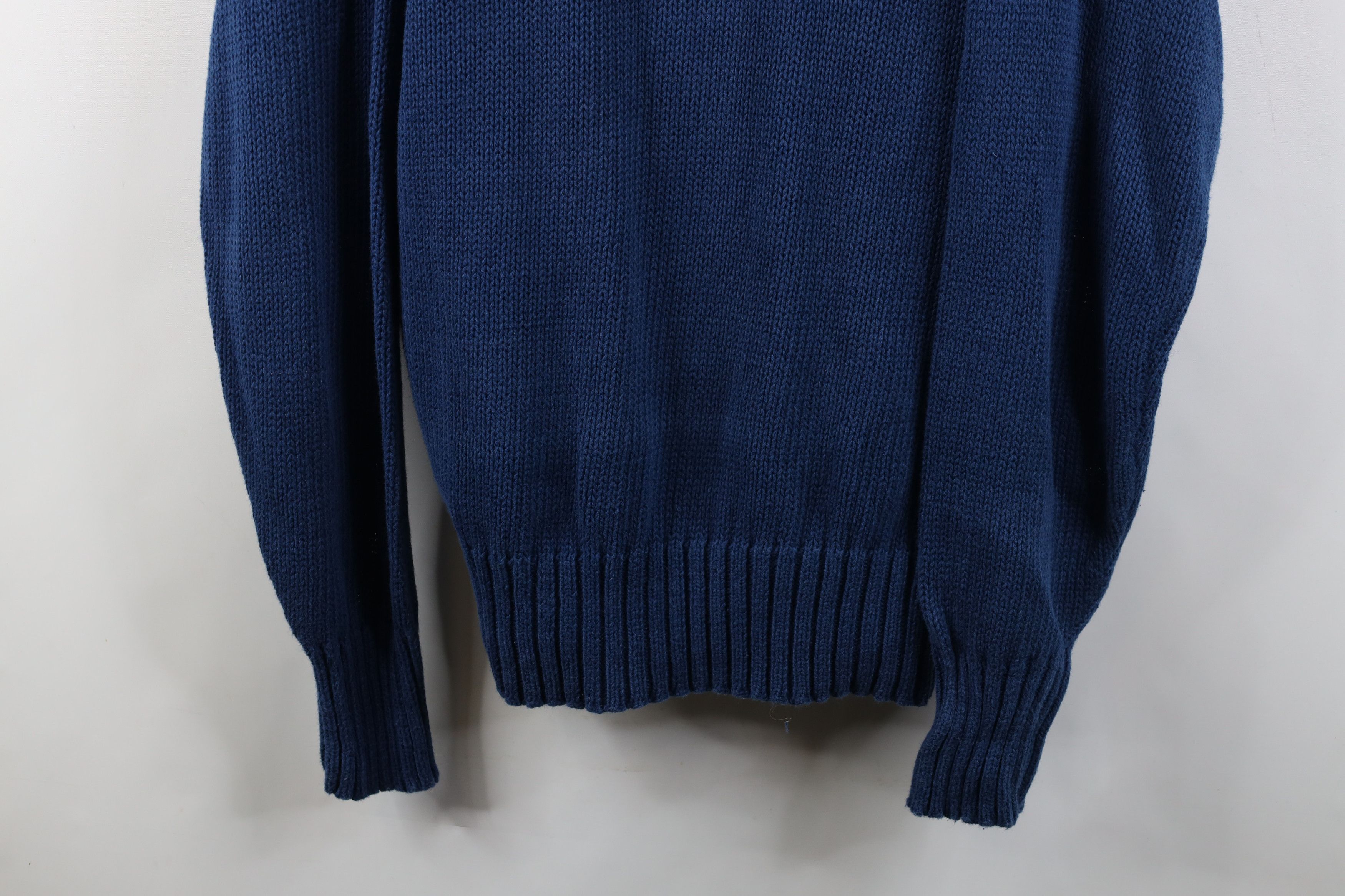 Vintage Vintage 90s Streetwear Block Knit Crewneck Sweater Blue Size US L / EU 52-54 / 3 - 3 Thumbnail