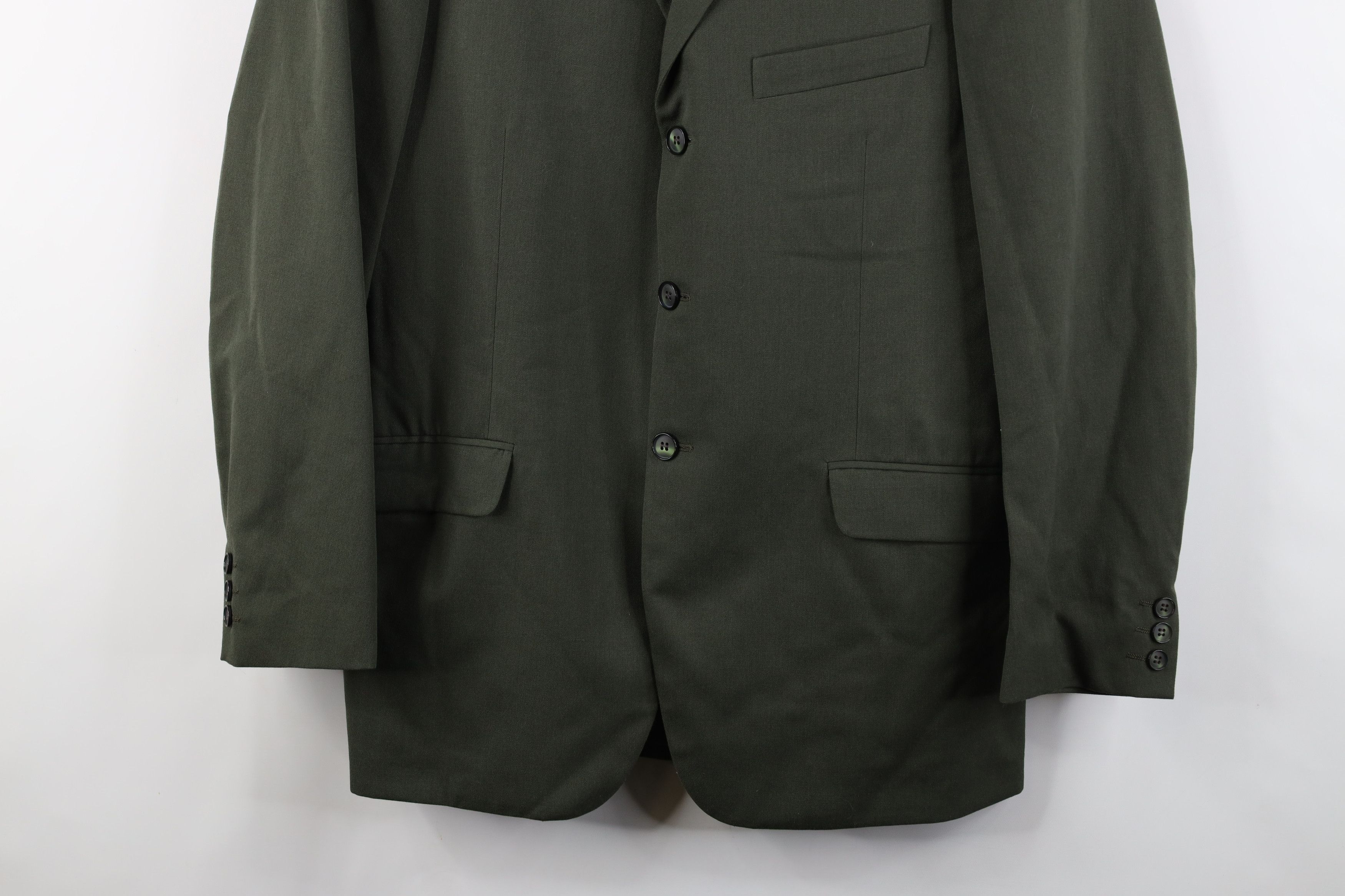 Vintage Vintage 50s Streetwear Button Suit Coat Blazer Jacket Green Size US L / EU 52-54 / 3 - 3 Thumbnail