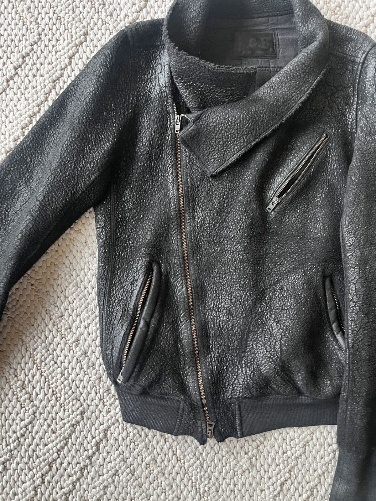 Le Grande Bleu (L.G.B.) L.G.B asymmetrical wax coated nighthawk cracked jacket Size US M / EU 48-50 / 2 - 6 Thumbnail