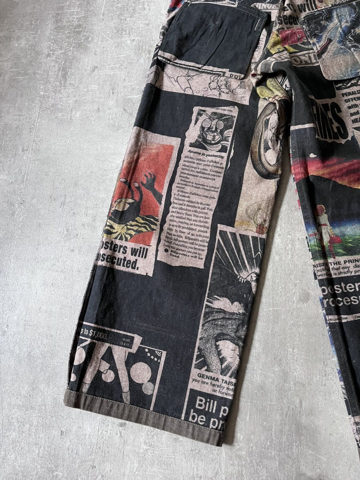 Yohji Yamamoto Y's x Shotaro Ishinomori A/W 2007 reversible pants Size US 30 / EU 46 - 6 Thumbnail