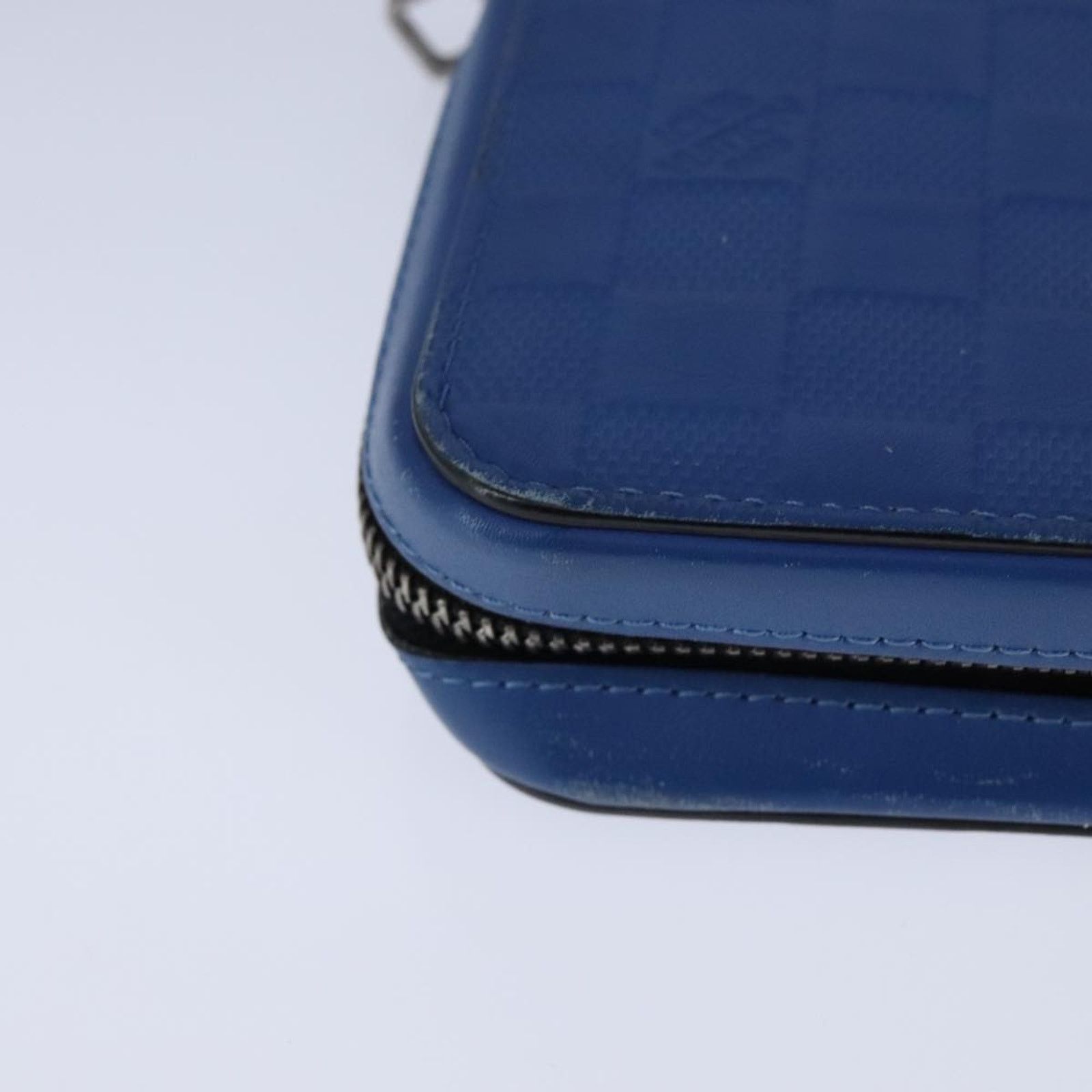 Louis Vuitton Zippy Wallet Damier Ebene Blue