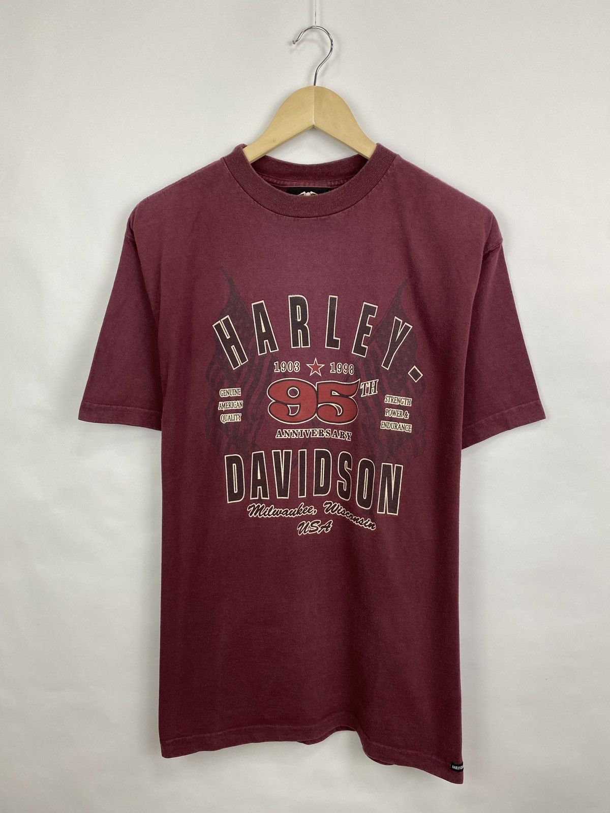 Harley Davidson 🇺🇸 Vintage 1998 Harley Davidson Anniversary USA T-Shirt Y2K Size US L / EU 52-54 / 3 - 3 Thumbnail